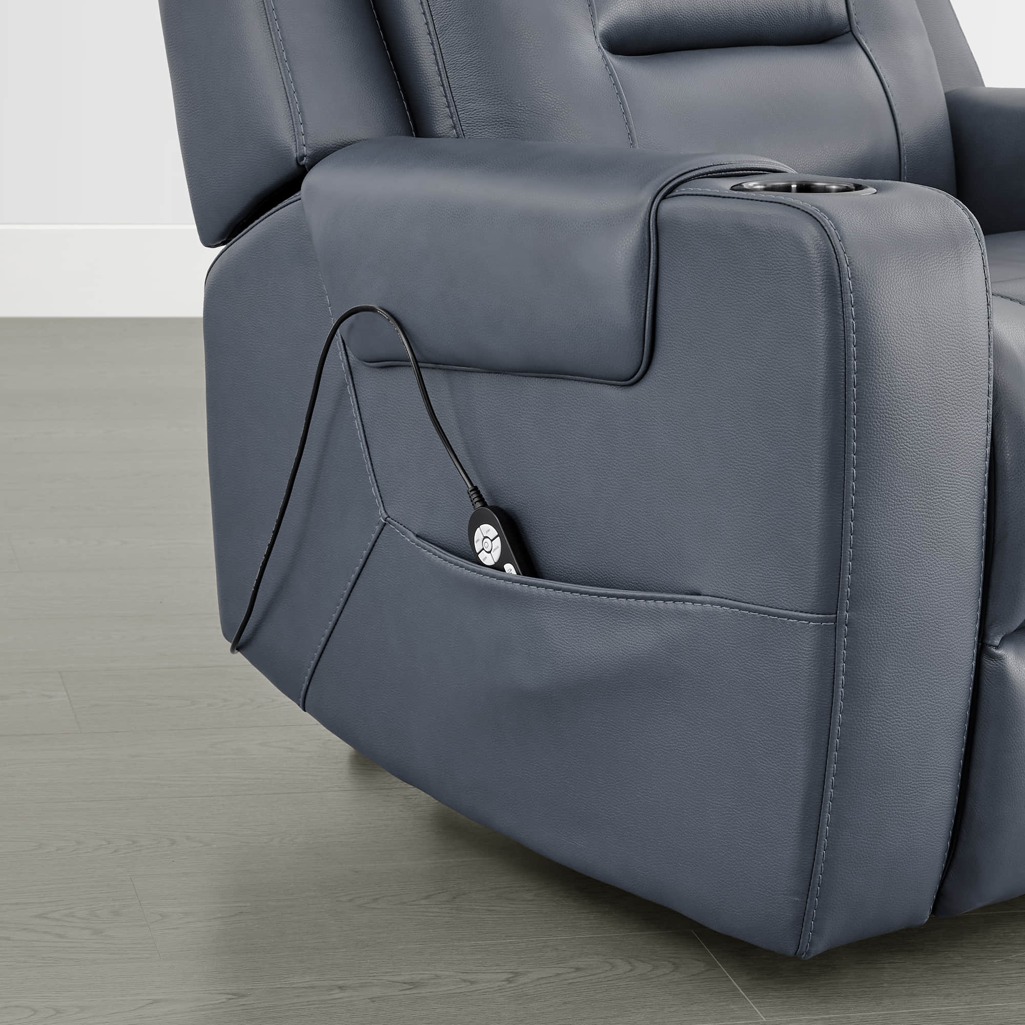 Garrison Genuine Leather Power Massage & Heat Recliner Lift Chair - Image 38