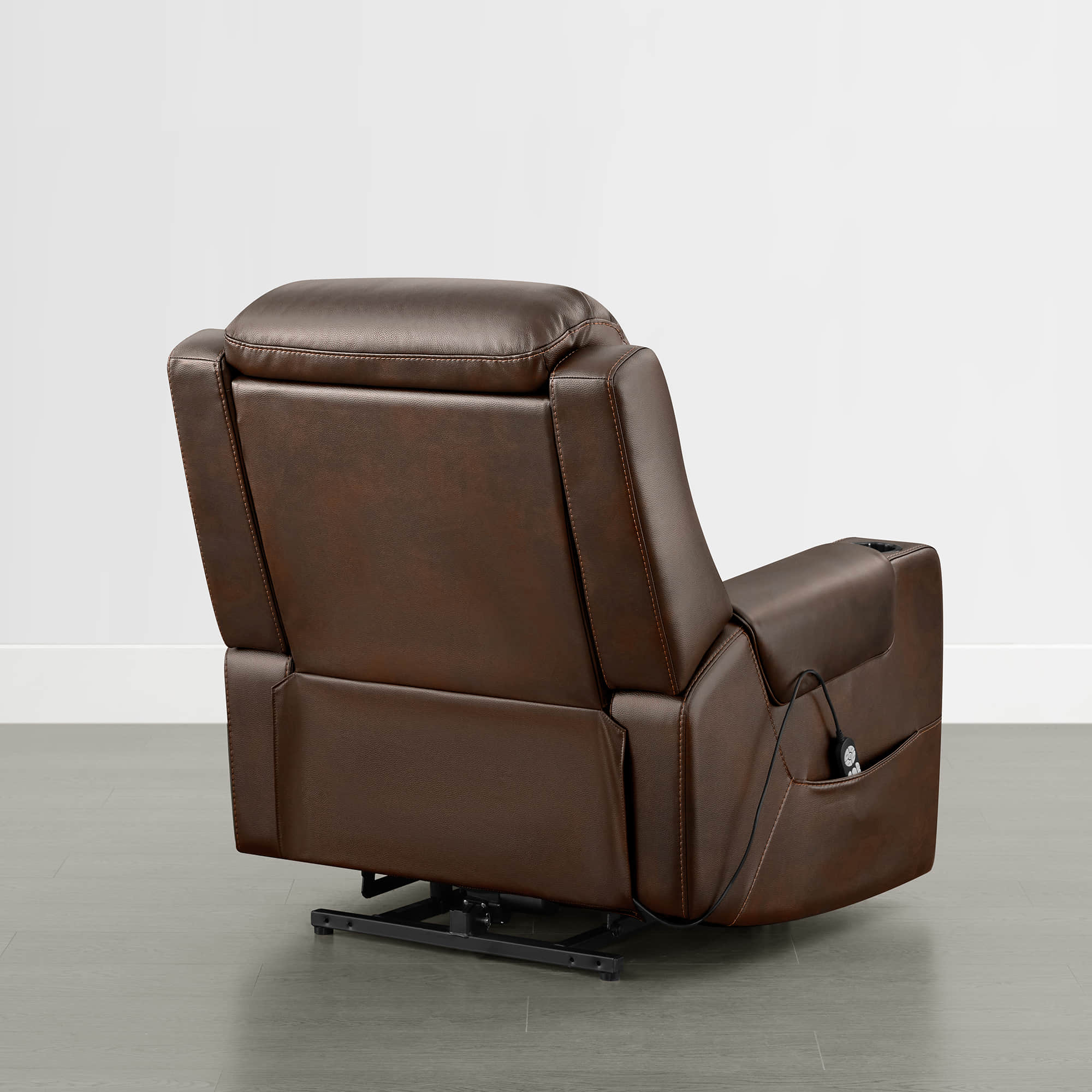Garrison Genuine Leather Power Massage & Heat Recliner Lift Chair - Image 7