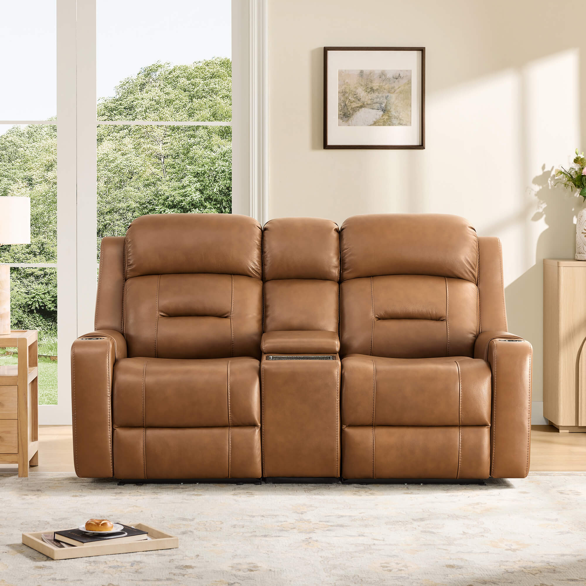 Garrison Handcraft Dual Motor Reclining Sofa with Power Headrest - Image 10
