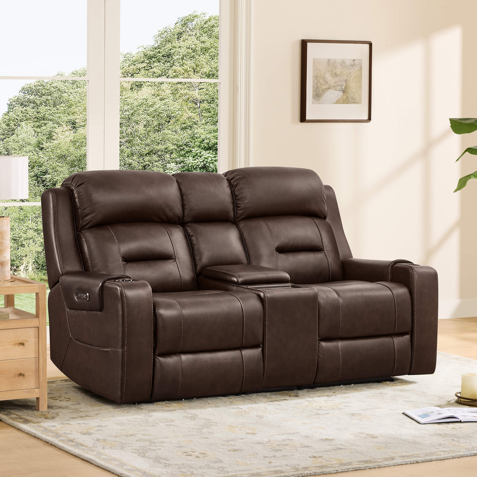 Garrison Handcraft Dual Motor Reclining Sofa with Power Headrest - Image 15