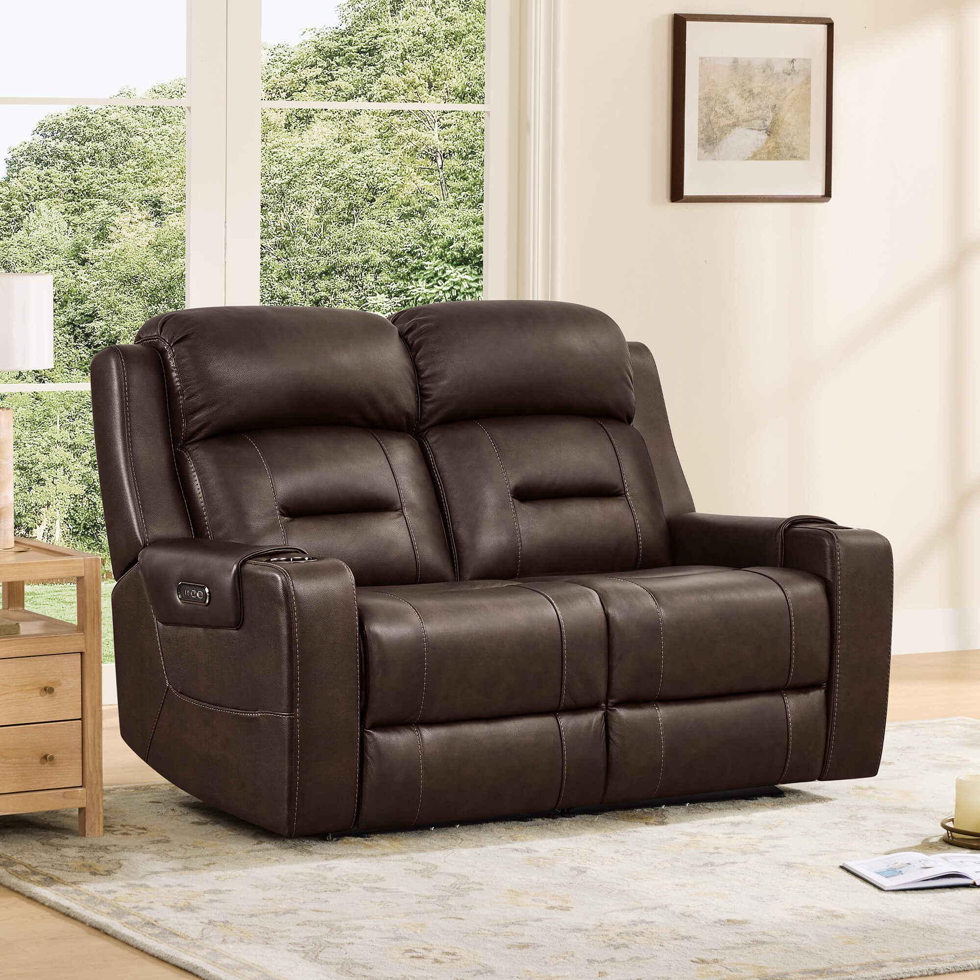 Garrison Handcraft Dual Motor Reclining Sofa with Power Headrest - Image 16