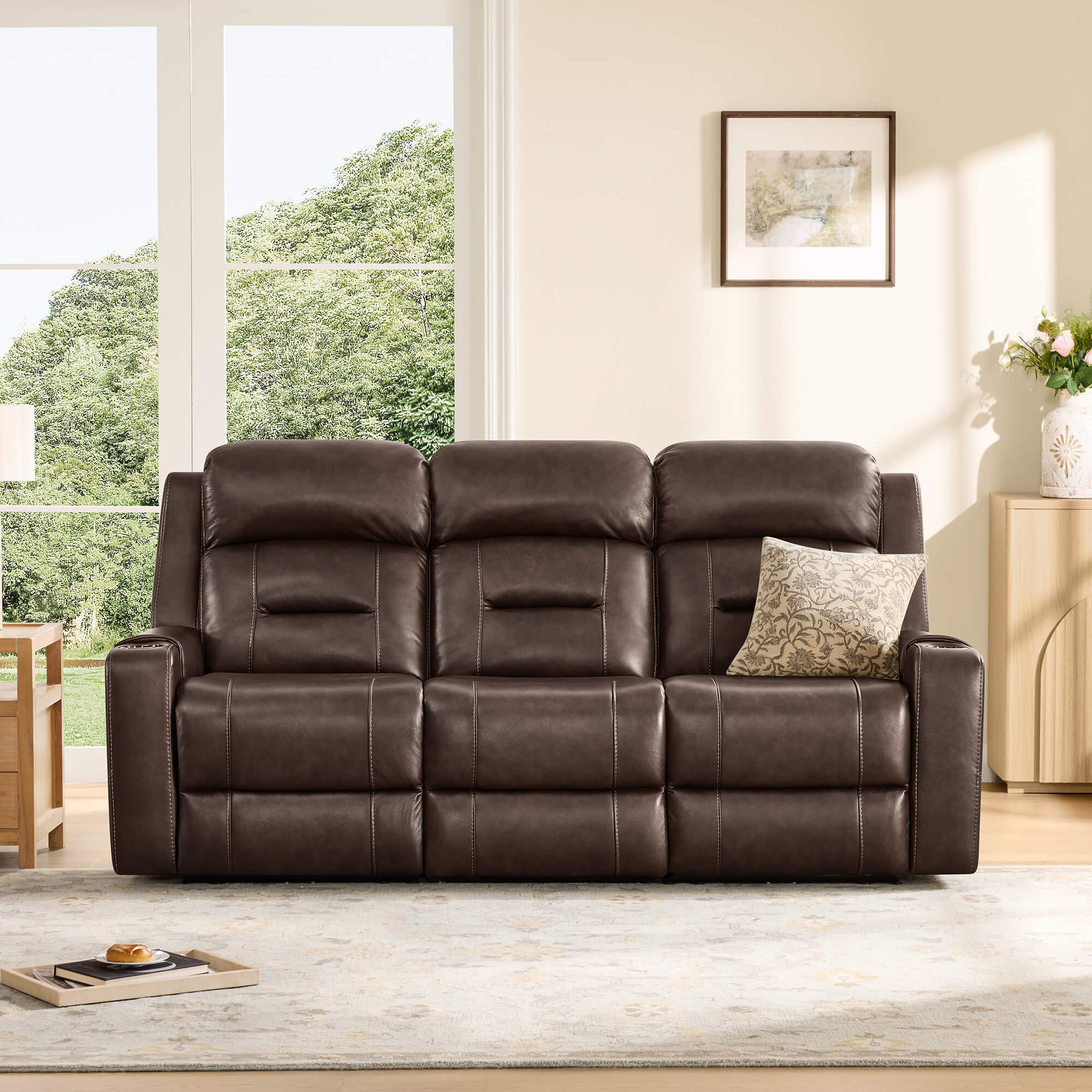 Garrison Handcraft Dual Motor Reclining Sofa with Power Headrest - Image 23