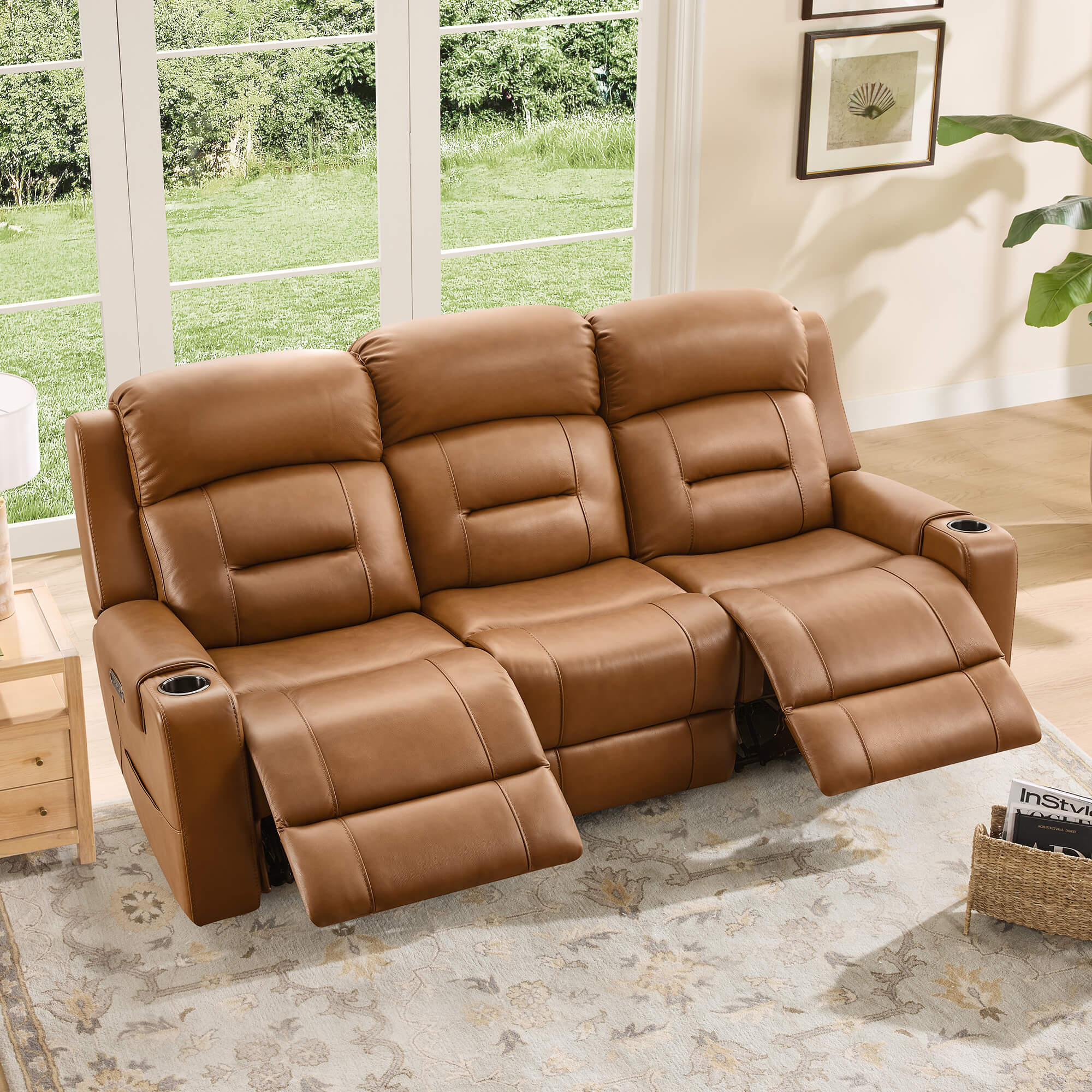 Garrison Handcraft Dual Motor Reclining Sofa with Power Headrest - Image 6