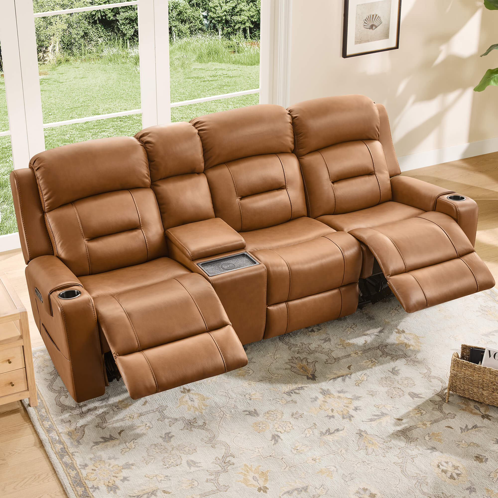 Garrison Handcraft Dual Motor Reclining Sofa with Power Headrest - Image 7