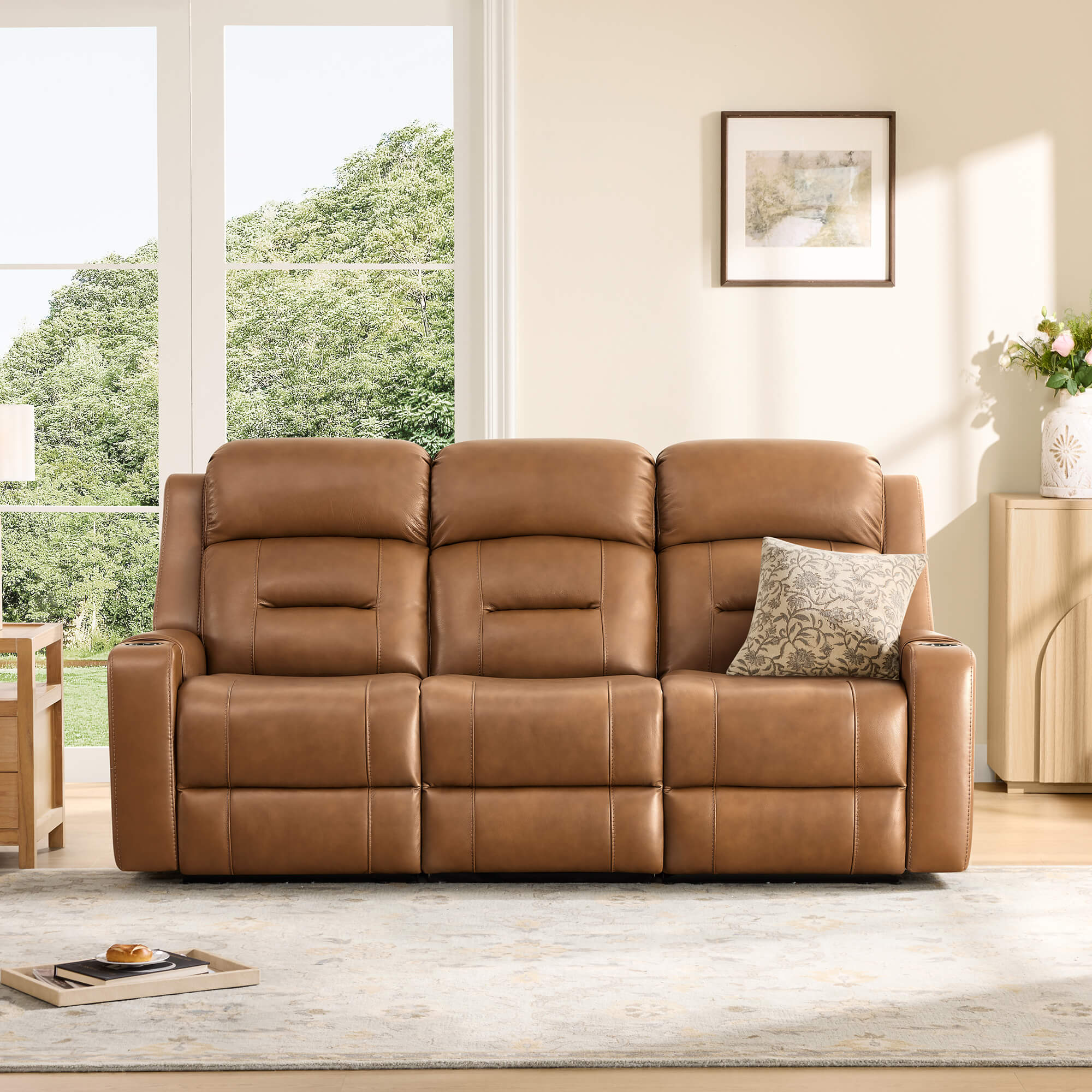 Garrison Handcraft Dual Motor Reclining Sofa with Power Headrest - Image 8
