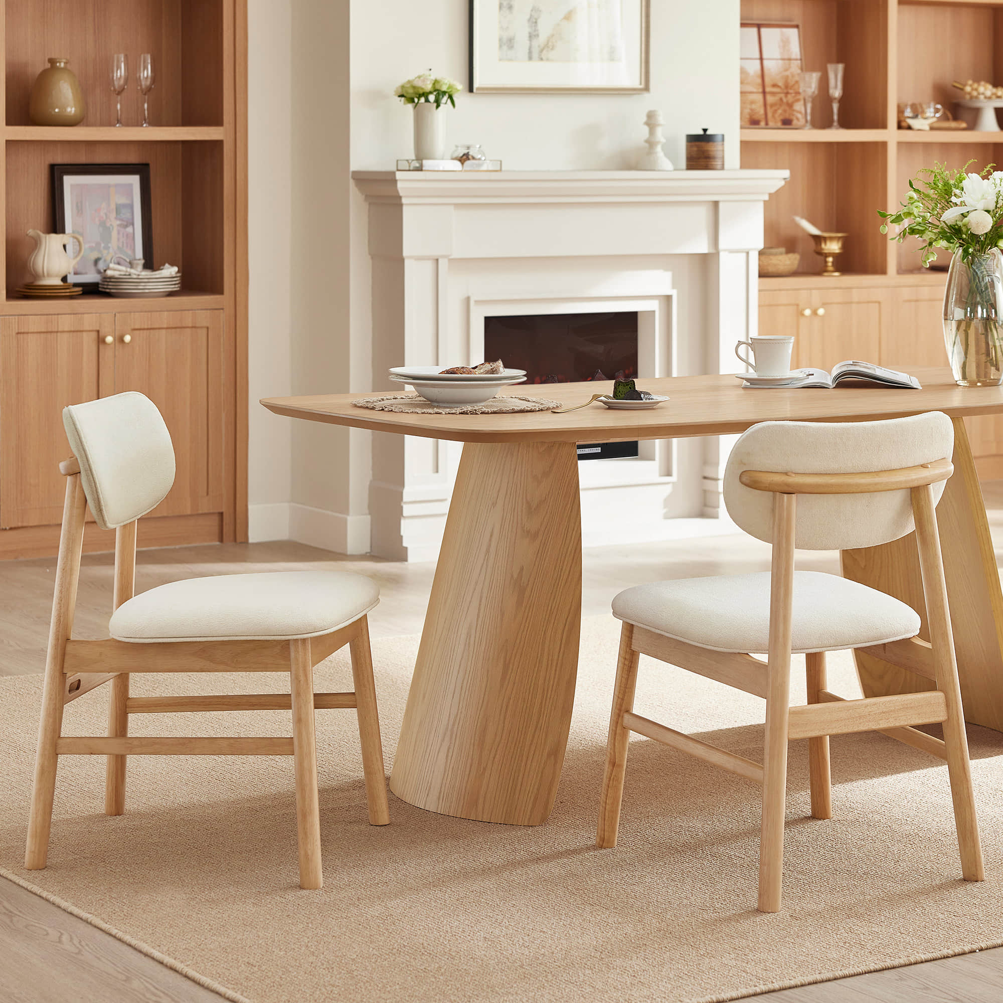 Glacia Modern Wood Dining Table for 4 - Image 5