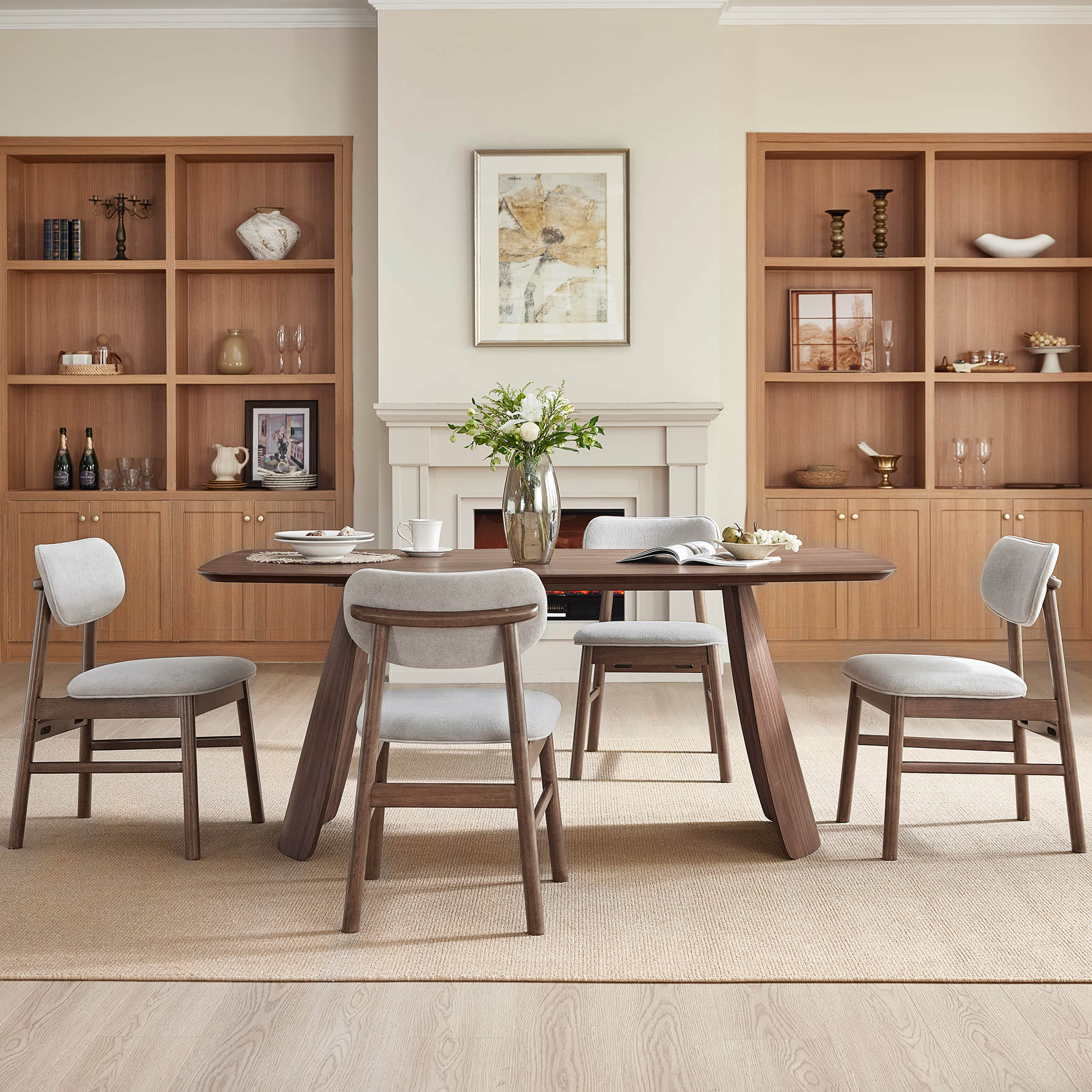 Glacia Modern Wood Dining Table for 4 - Image 6