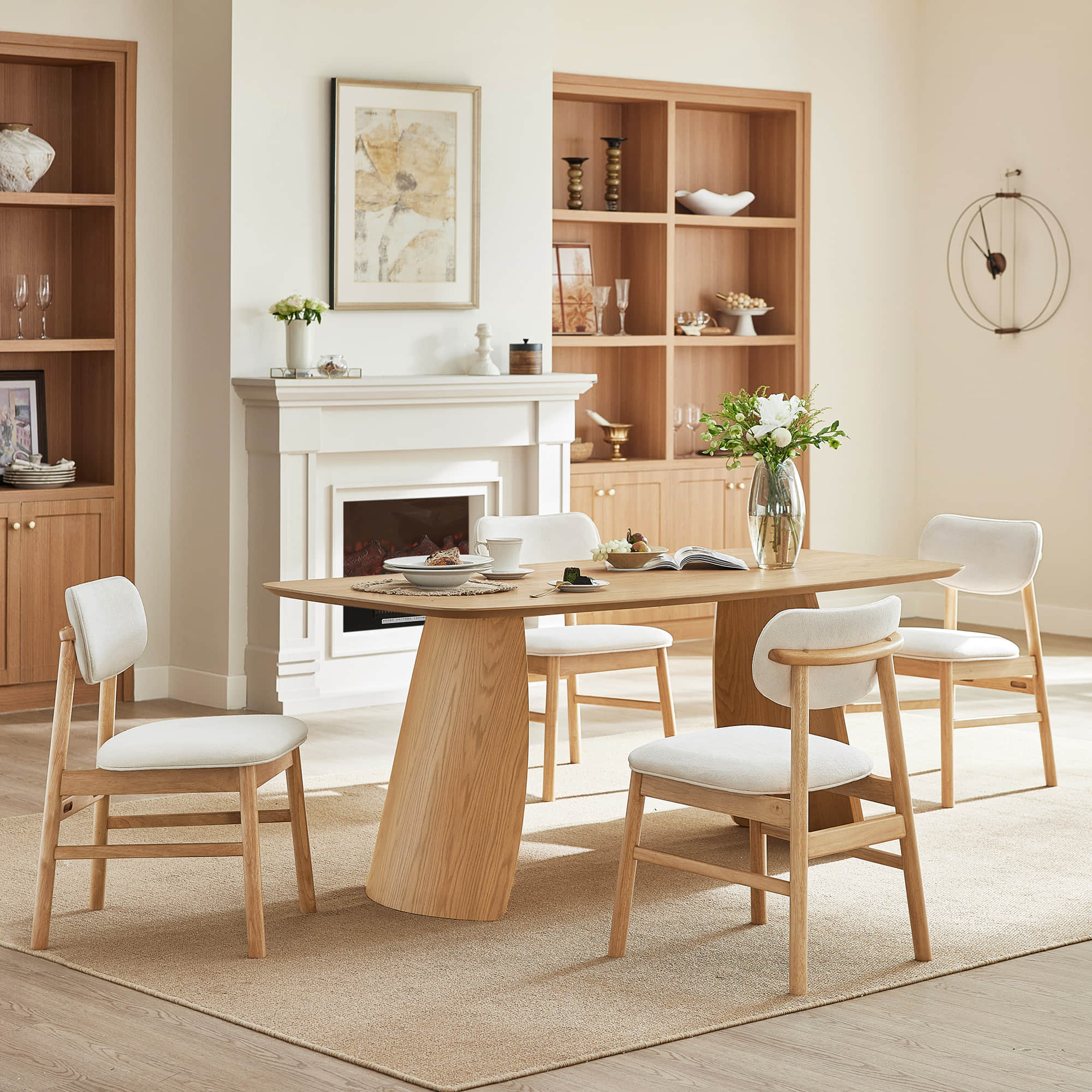 Glacia Modern Wood Dining Table for 4 - Image 8