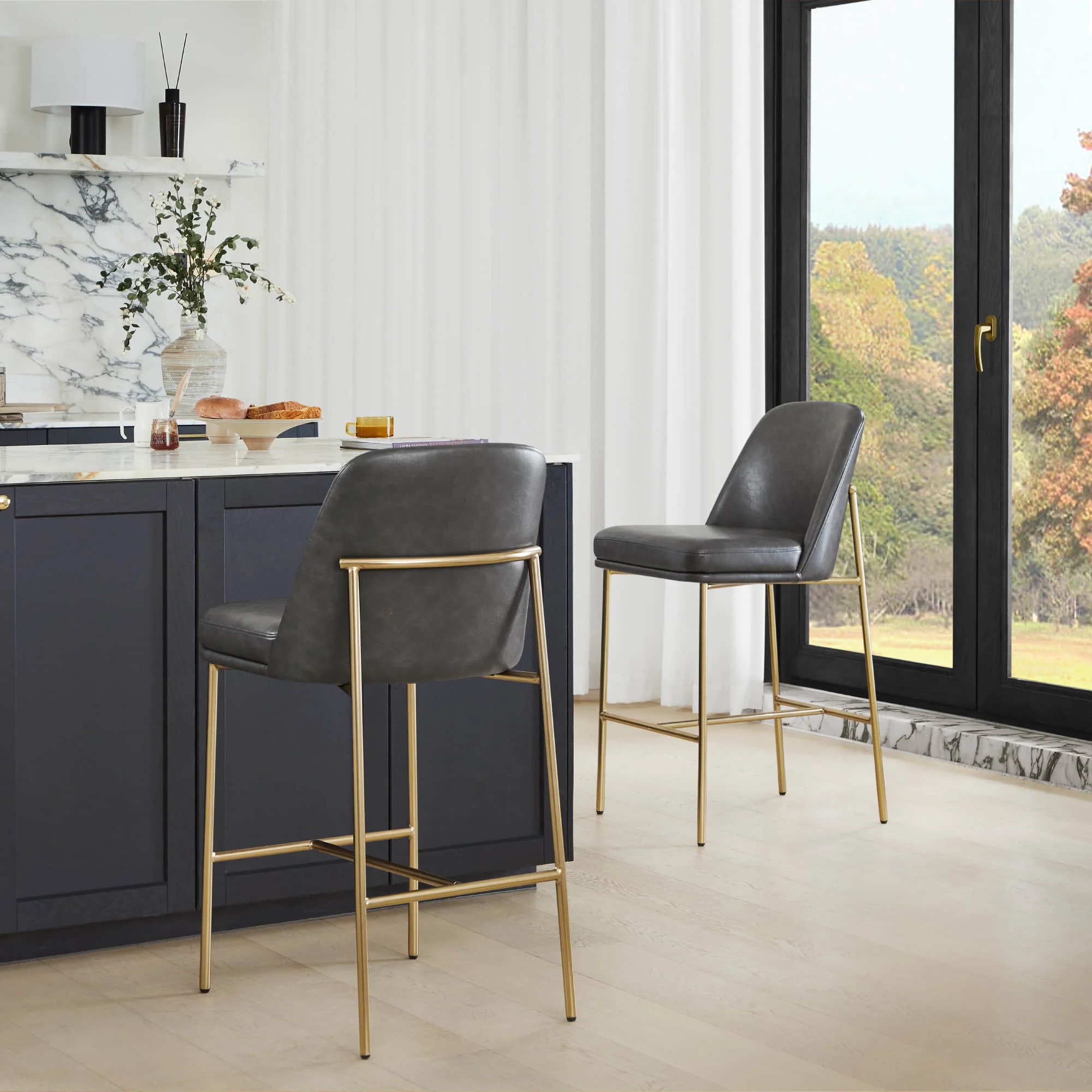 Golda Counter Stools with Metal Base - Image 30