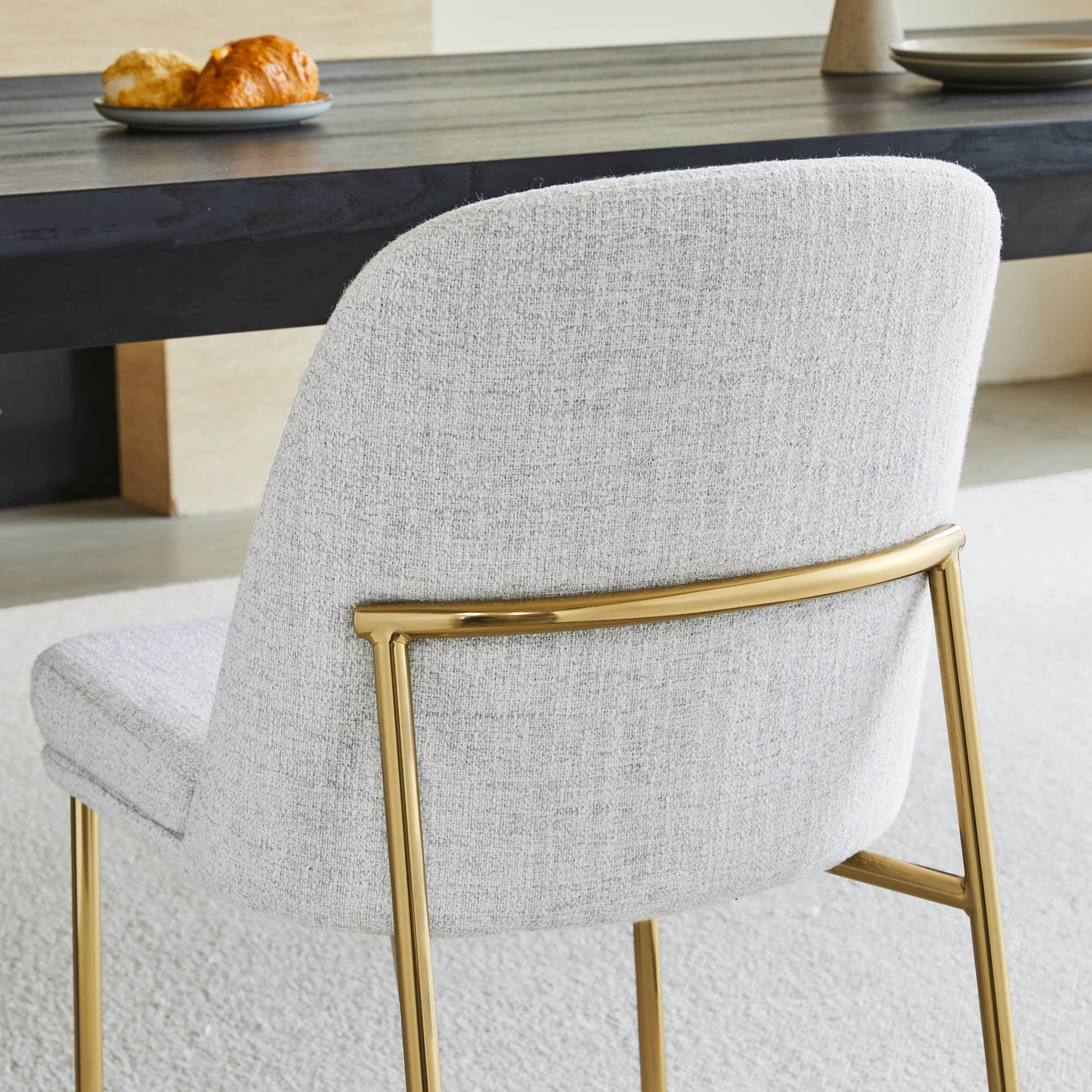 Golda Dining Chair With Metal Base - Image 4