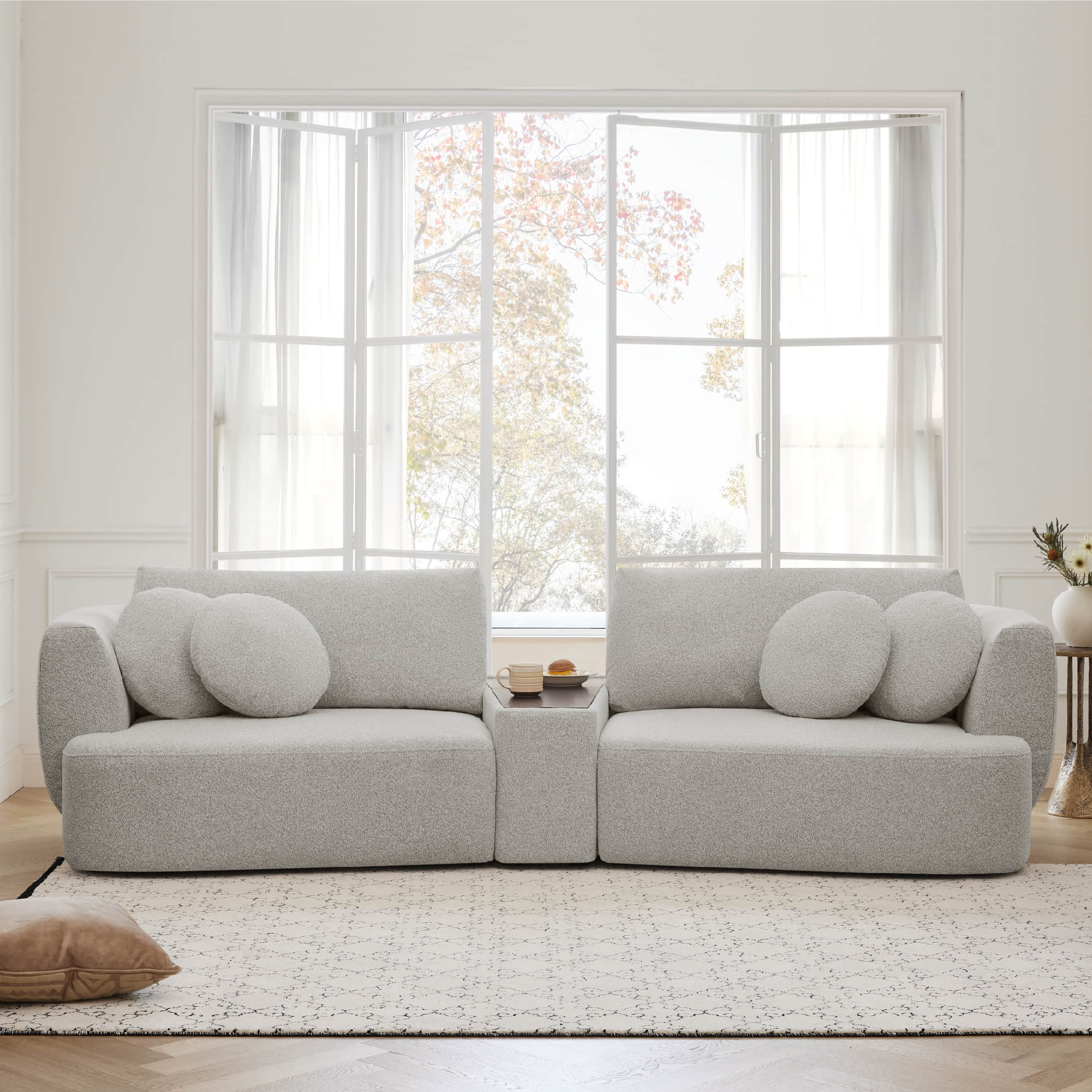 Grace 2-Seat Modular Curved Sofa – Generously Sized Design - Image 30
