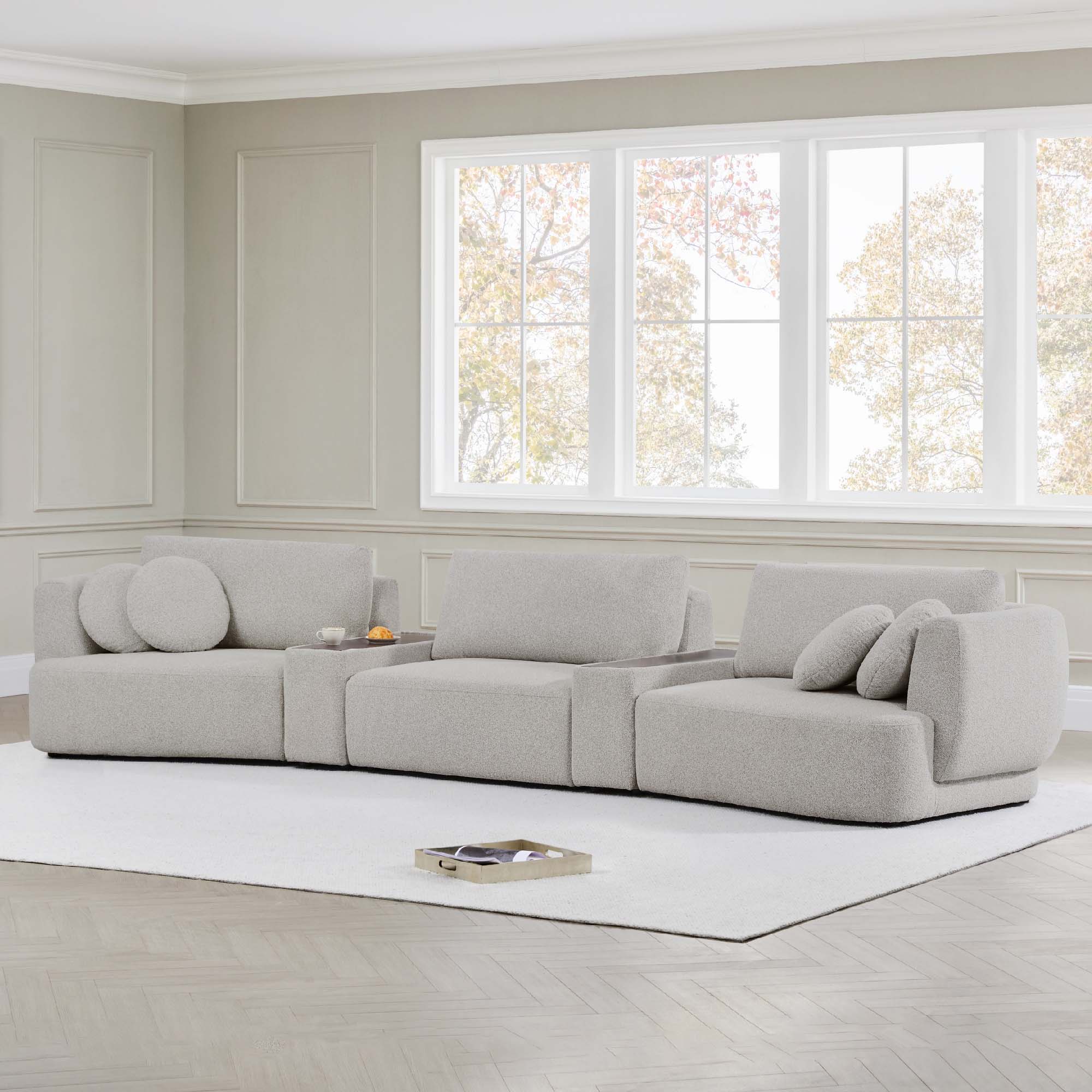 Grace 3-Seat Modular Curved Sofa – Generously Sized Design - Image 4