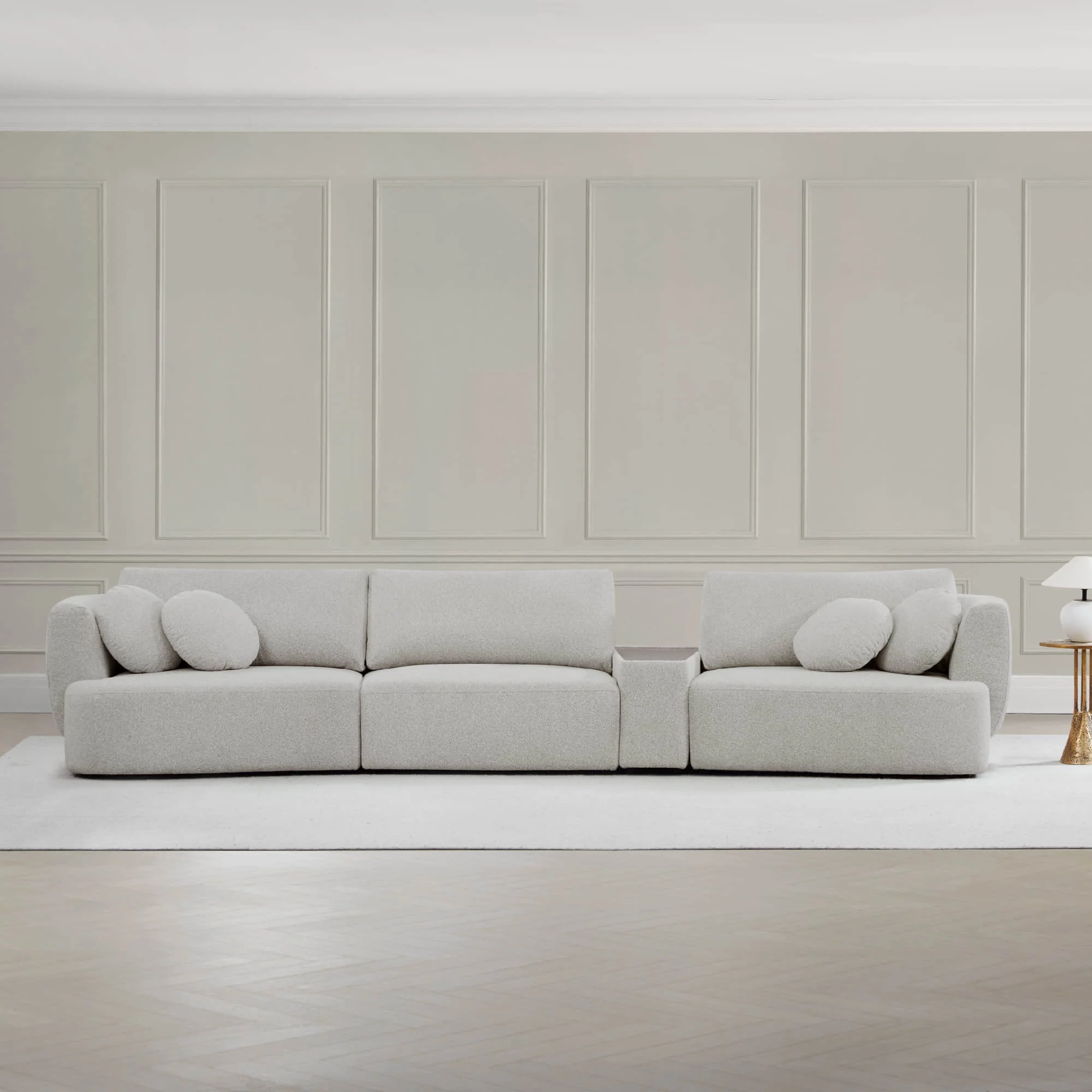 Grace 3-Seat Modular Curved Sofa – Generously Sized Design - Image 44