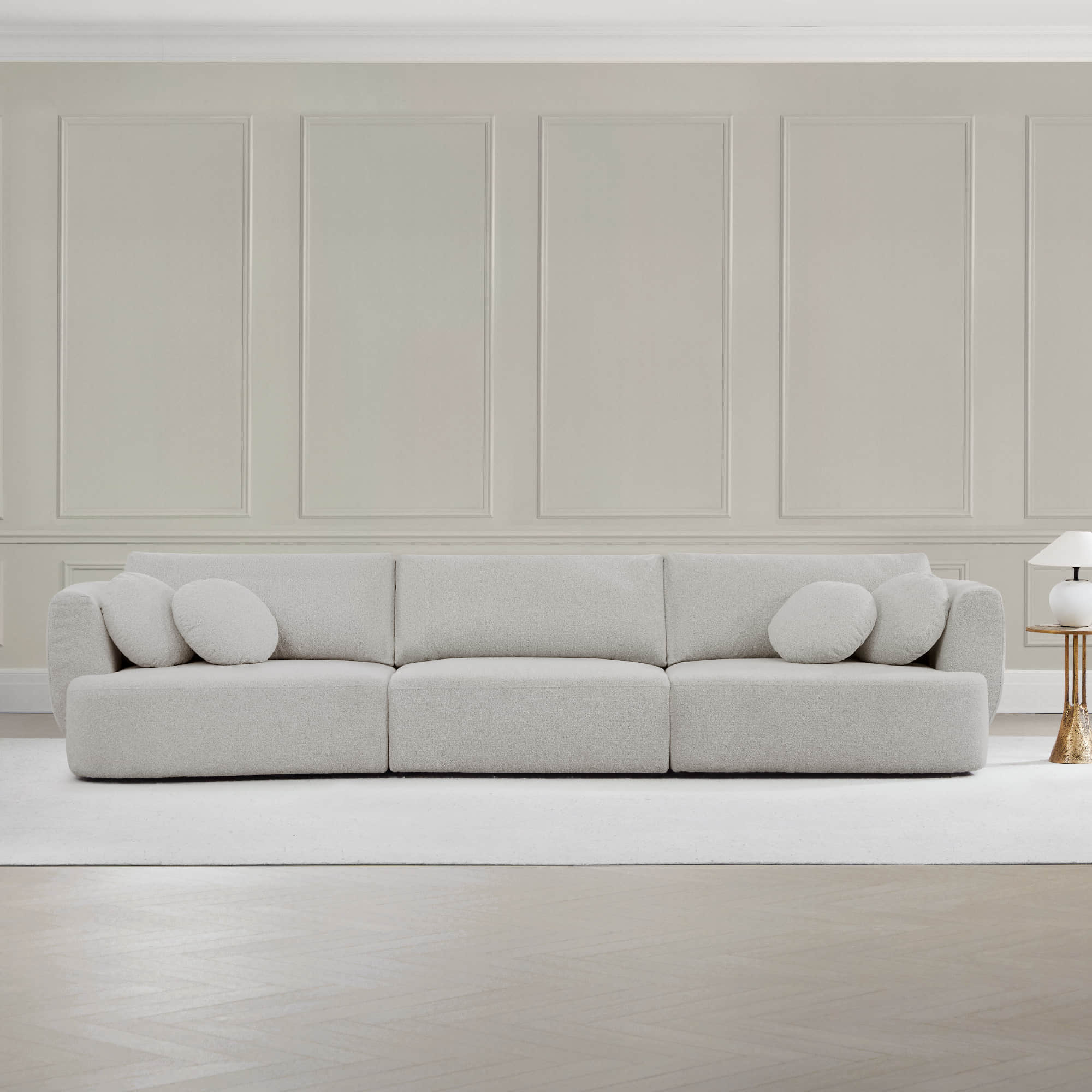 Grace 3-Seat Modular Curved Sofa – Generously Sized Design - Image 45