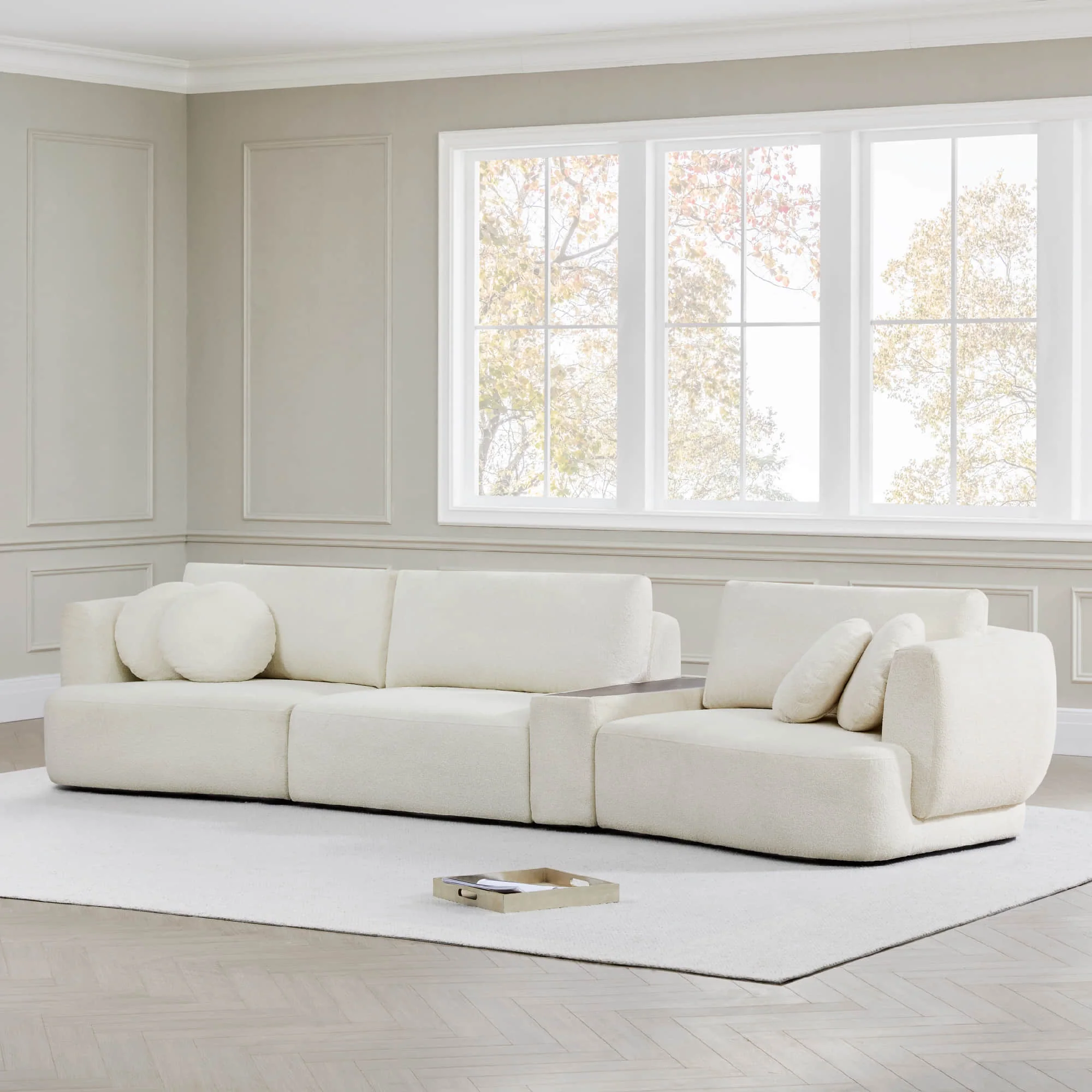 Grace 3-Seat Modular Curved Sofa – Generously Sized Design - Image 5
