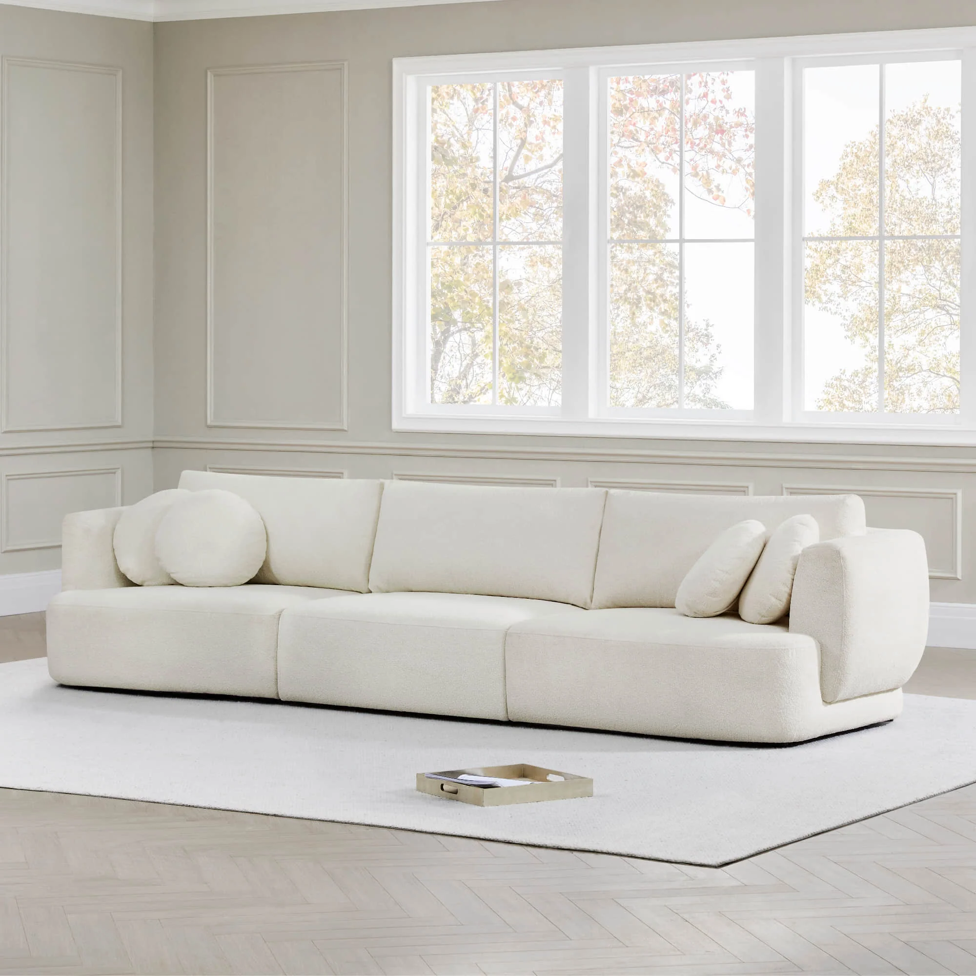 Grace 3-Seat Modular Curved Sofa – Generously Sized Design - Image 6