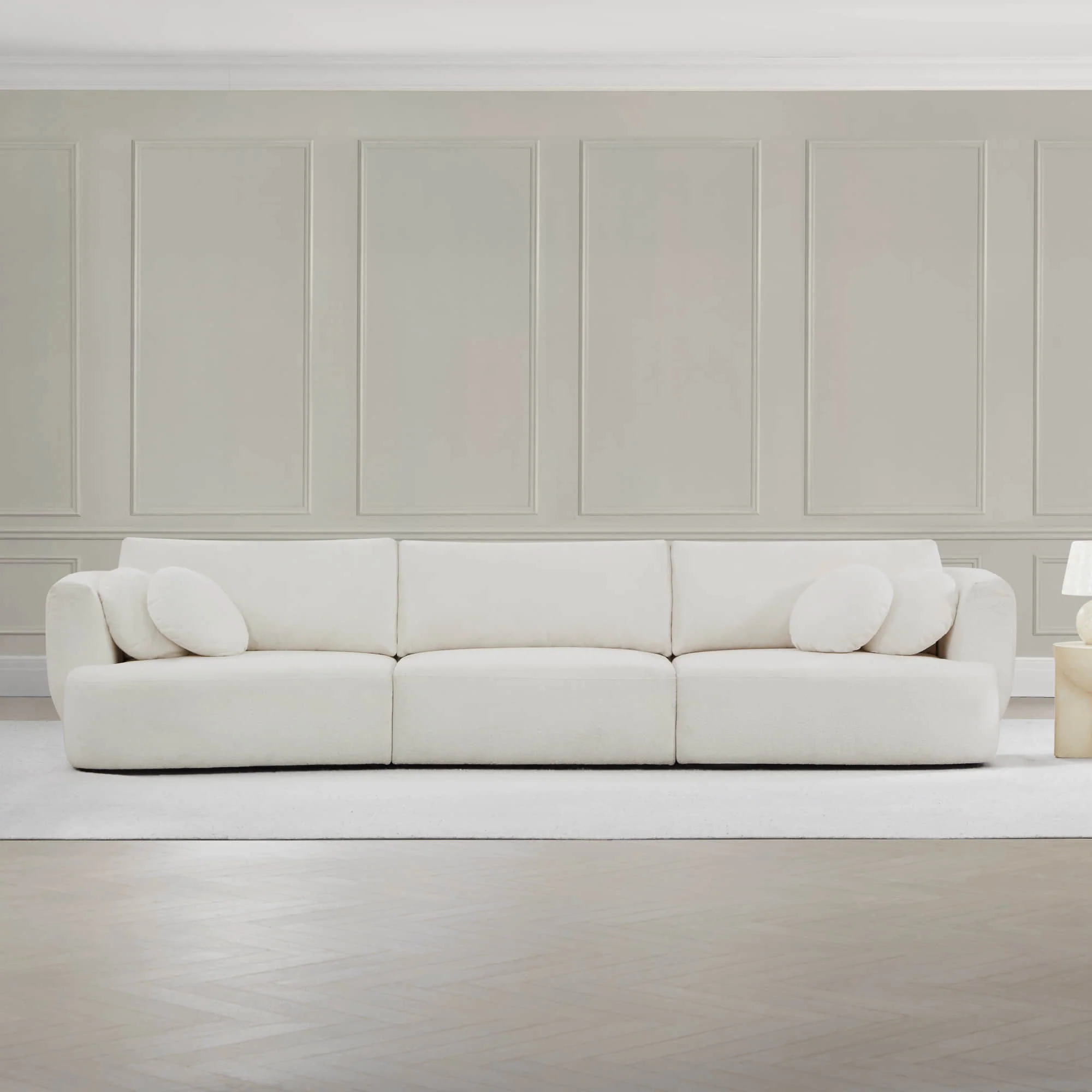 Grace 3-Seat Modular Curved Sofa – Generously Sized Design - Image 9