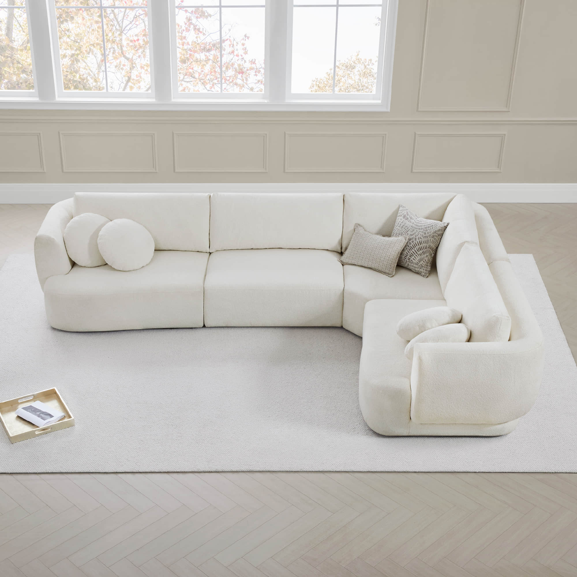 Grace 4-Seat Modular Curved Sofa – Generously Sized Design - Image 10