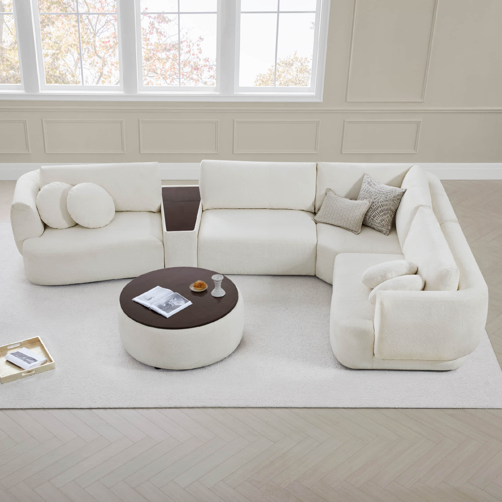 Grace 4-Seat Modular Curved Sofa – Generously Sized Design - Image 2