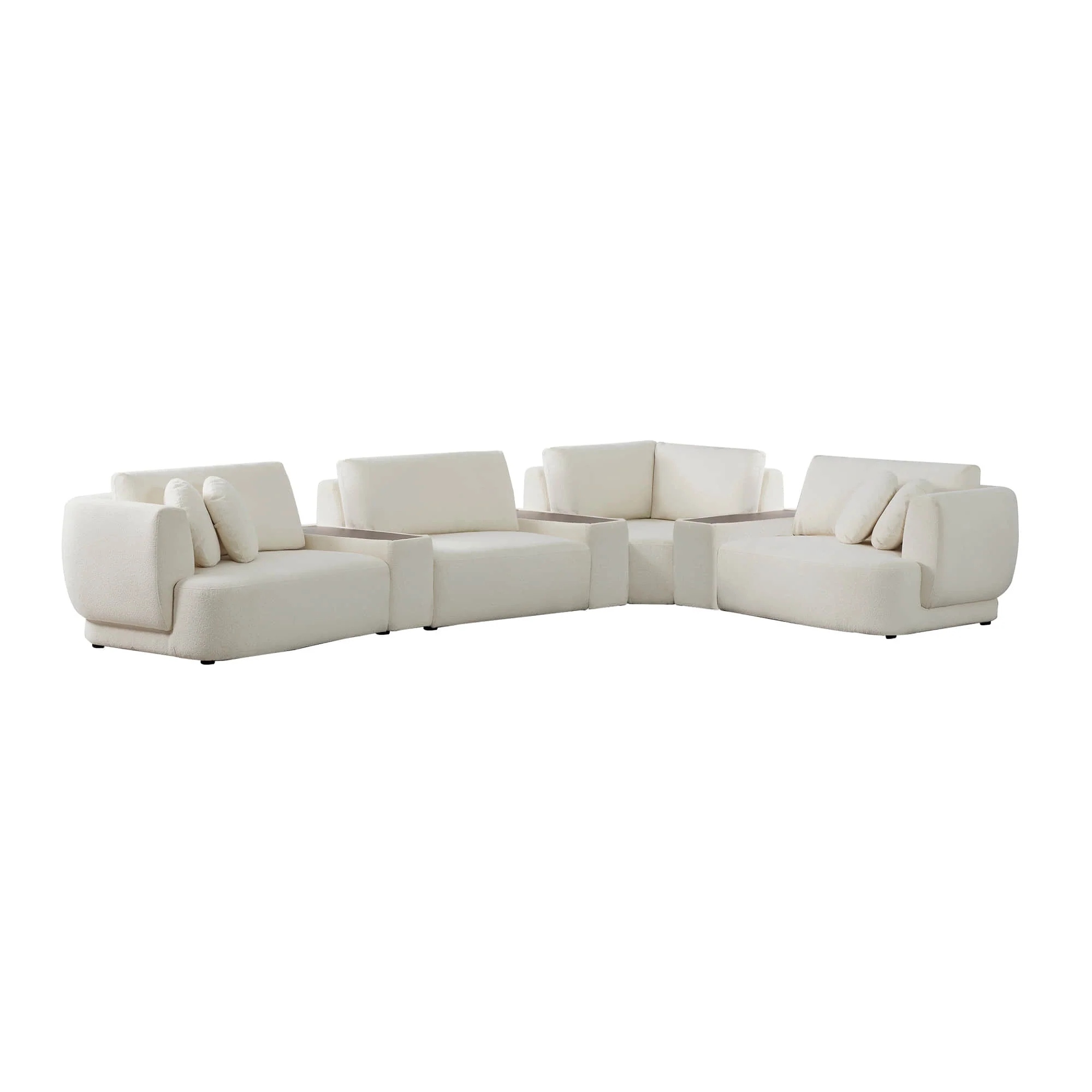 Grace 4-Seat Modular Curved Sofa – Generously Sized Design - Image 40