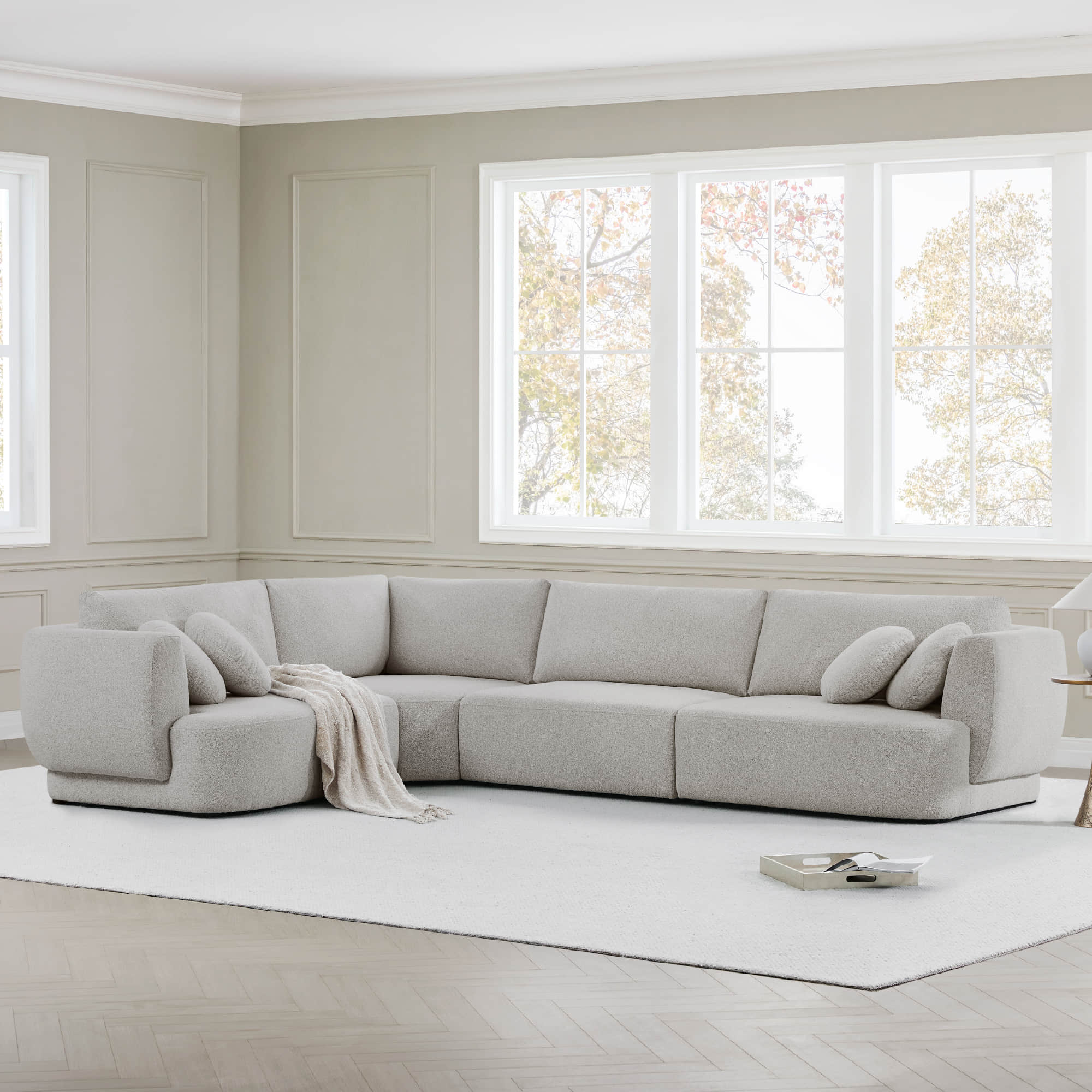 Grace 4-Seat Modular Curved Sofa – Generously Sized Design - Image 48