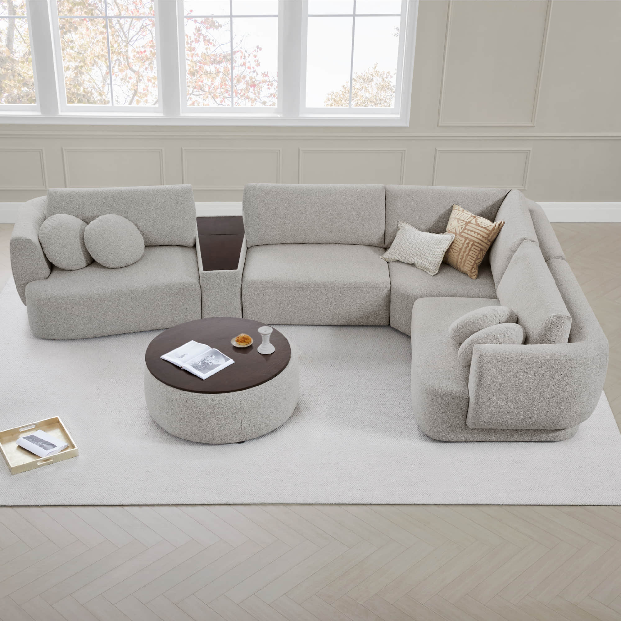 Grace 4-Seat Modular Curved Sofa – Generously Sized Design - Image 49