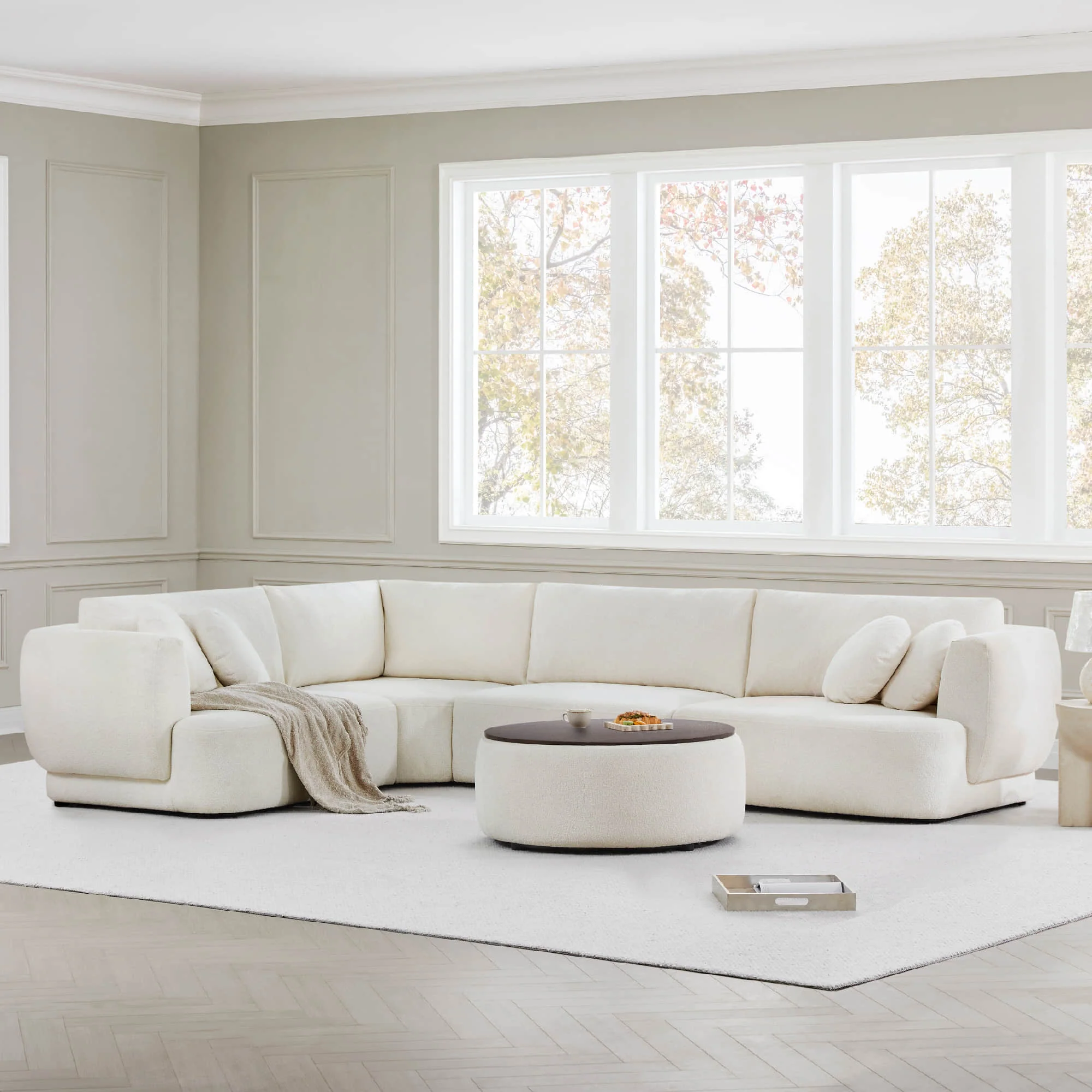 Grace 4-Seat Modular Curved Sofa – Generously Sized Design - Image 5