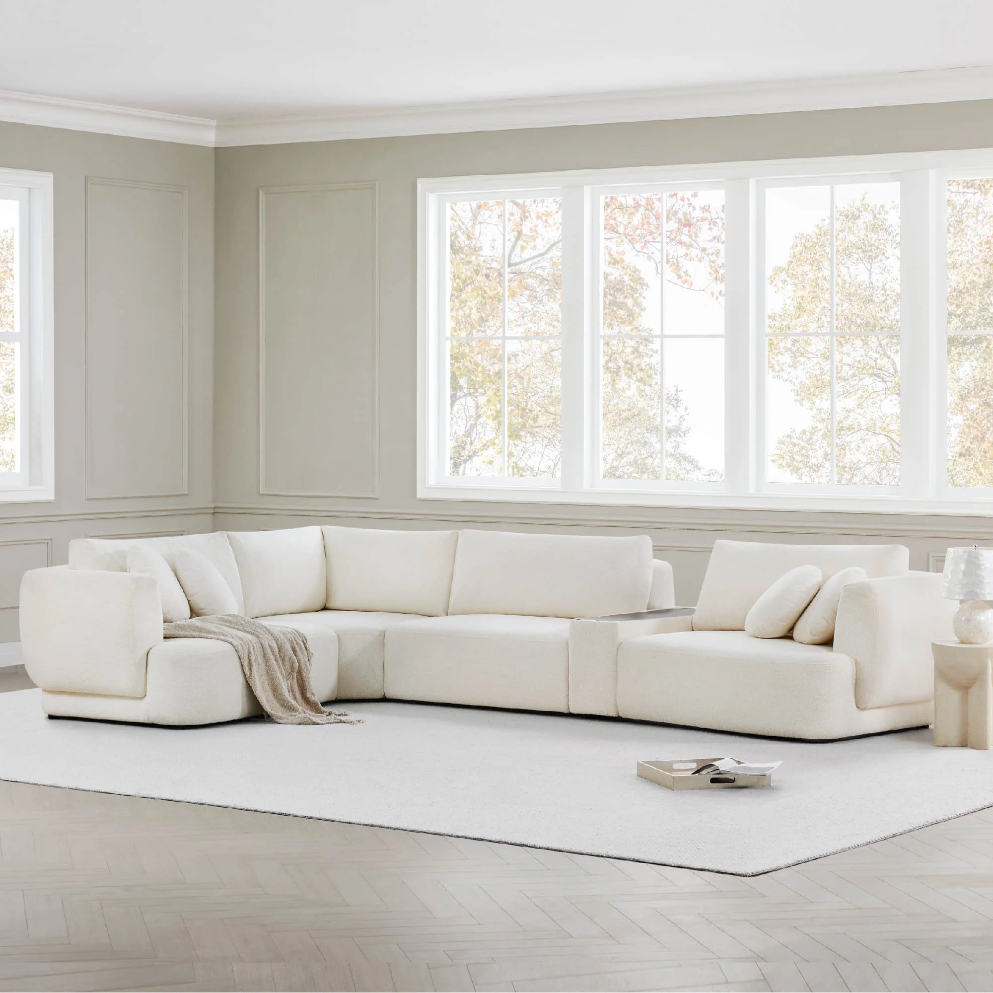 Grace 4-Seat Modular Curved Sofa – Generously Sized Design - Image 7