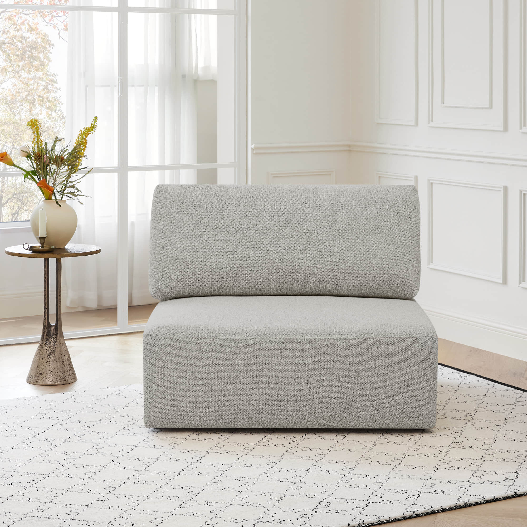 Grace Modular Armless Sofa Chair – Generously Sized Design - Image 10