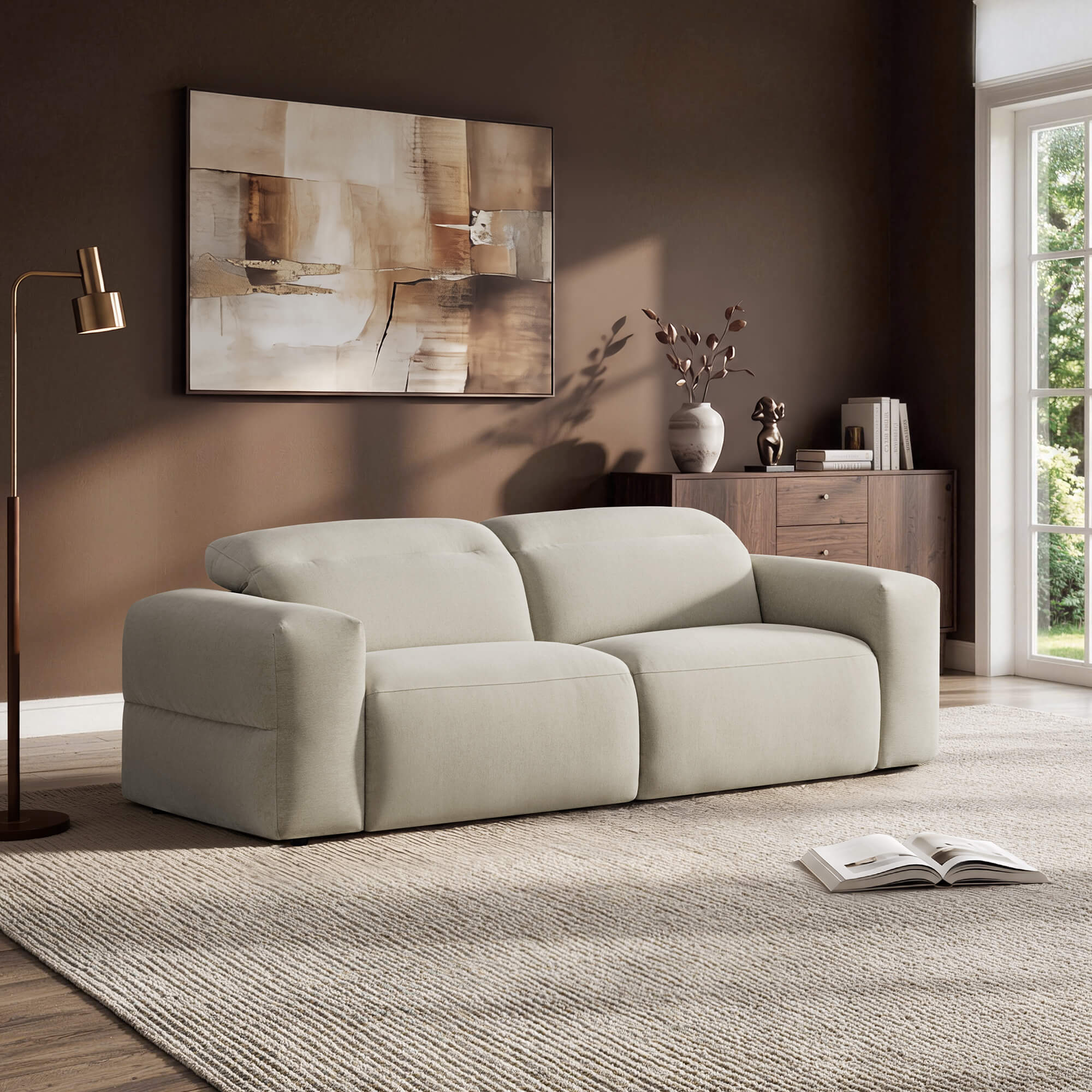 Haley Buttery-Soft 2-Seat Modular Power Reclining Sofa with Power Headrests - Image 4