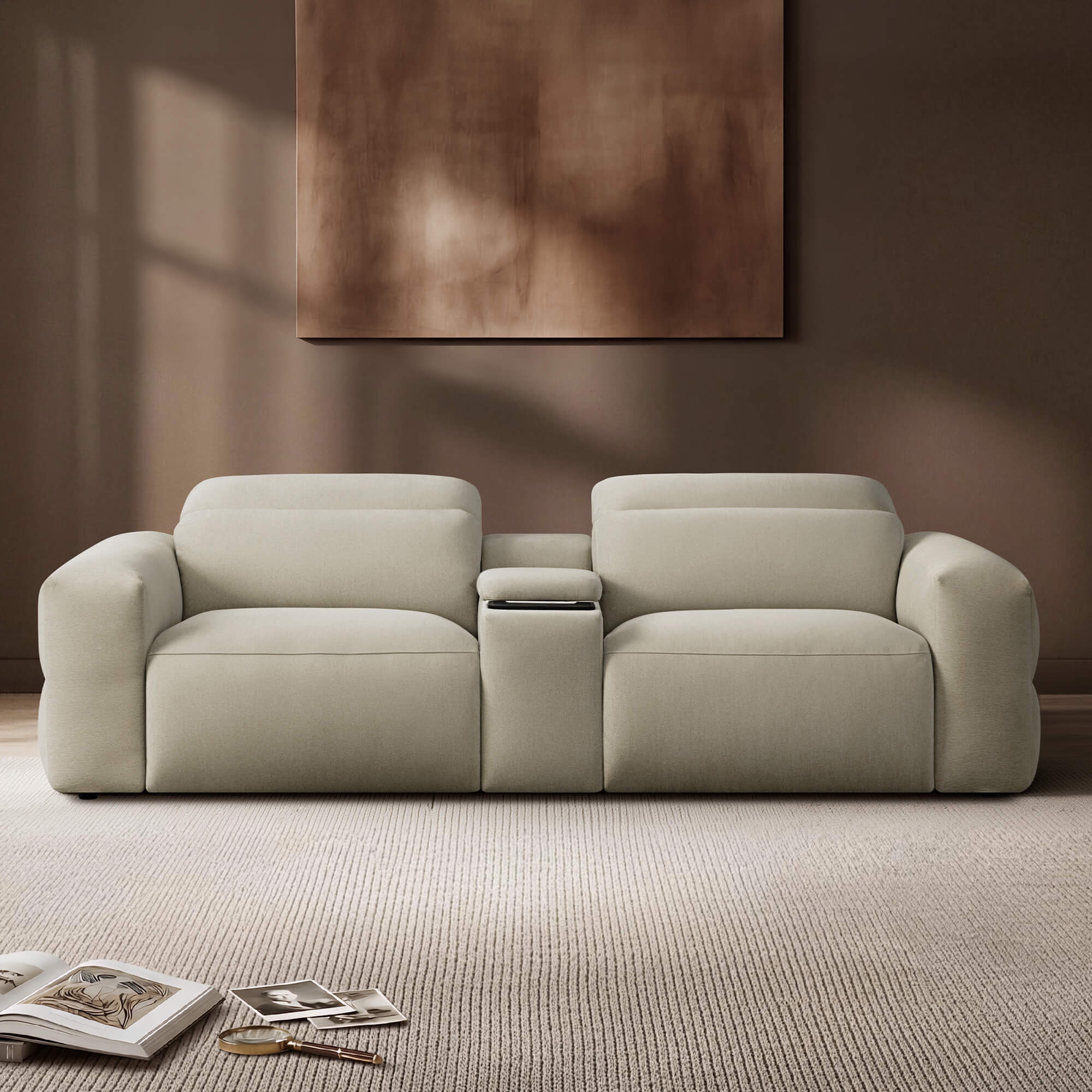 Haley Buttery-Soft 2-Seat Modular Power Reclining Sofa with Power Headrests - Image 49