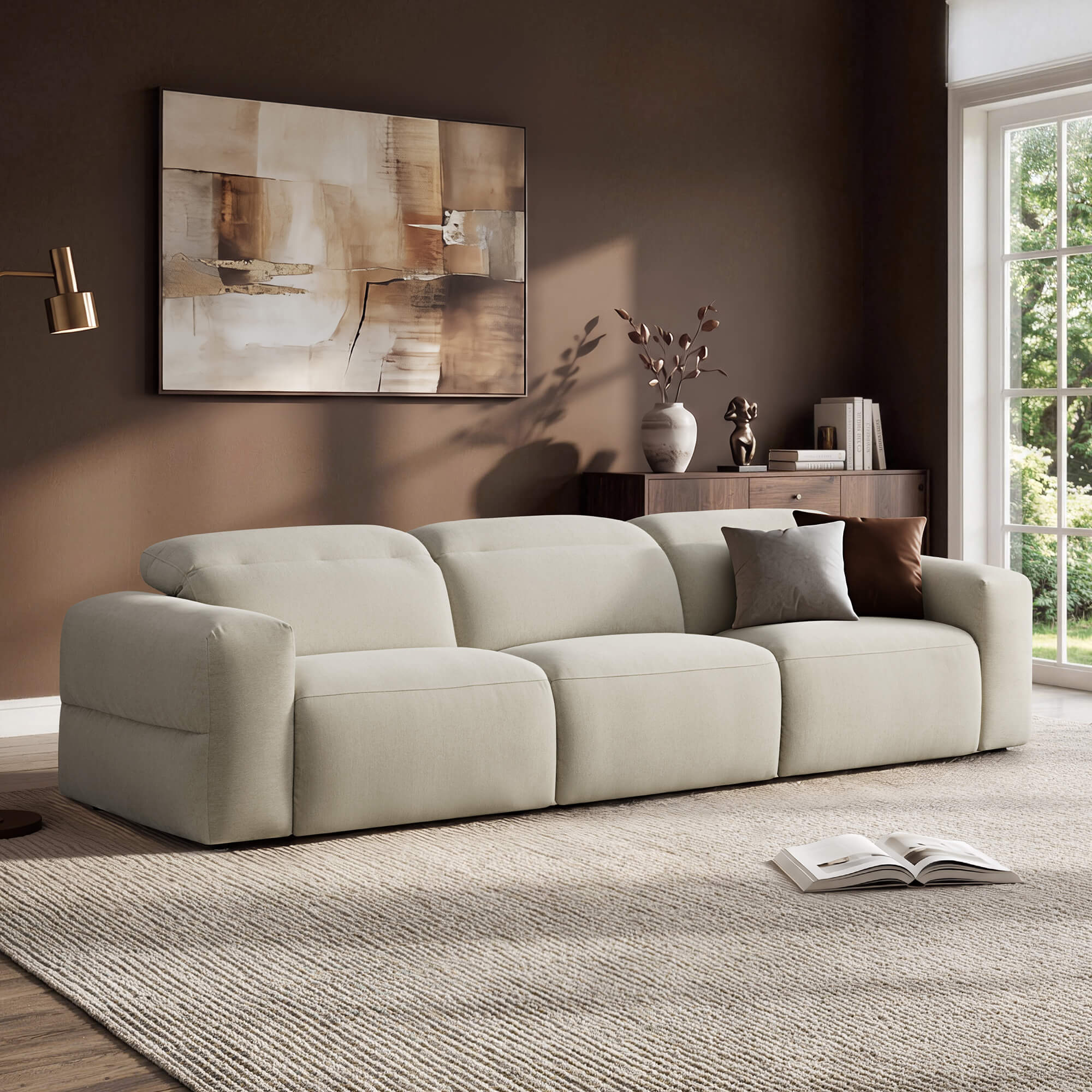 Haley Buttery-Soft 3-Seat Modular Power Reclining Sofa with Power Headrests - Image 45