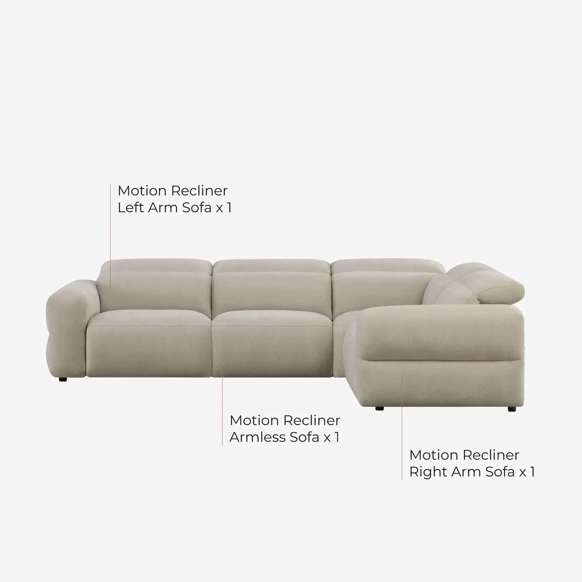 Haley Buttery-Soft 2-Seat Modular Power Reclining Sofa with Power Headrests - Image 65