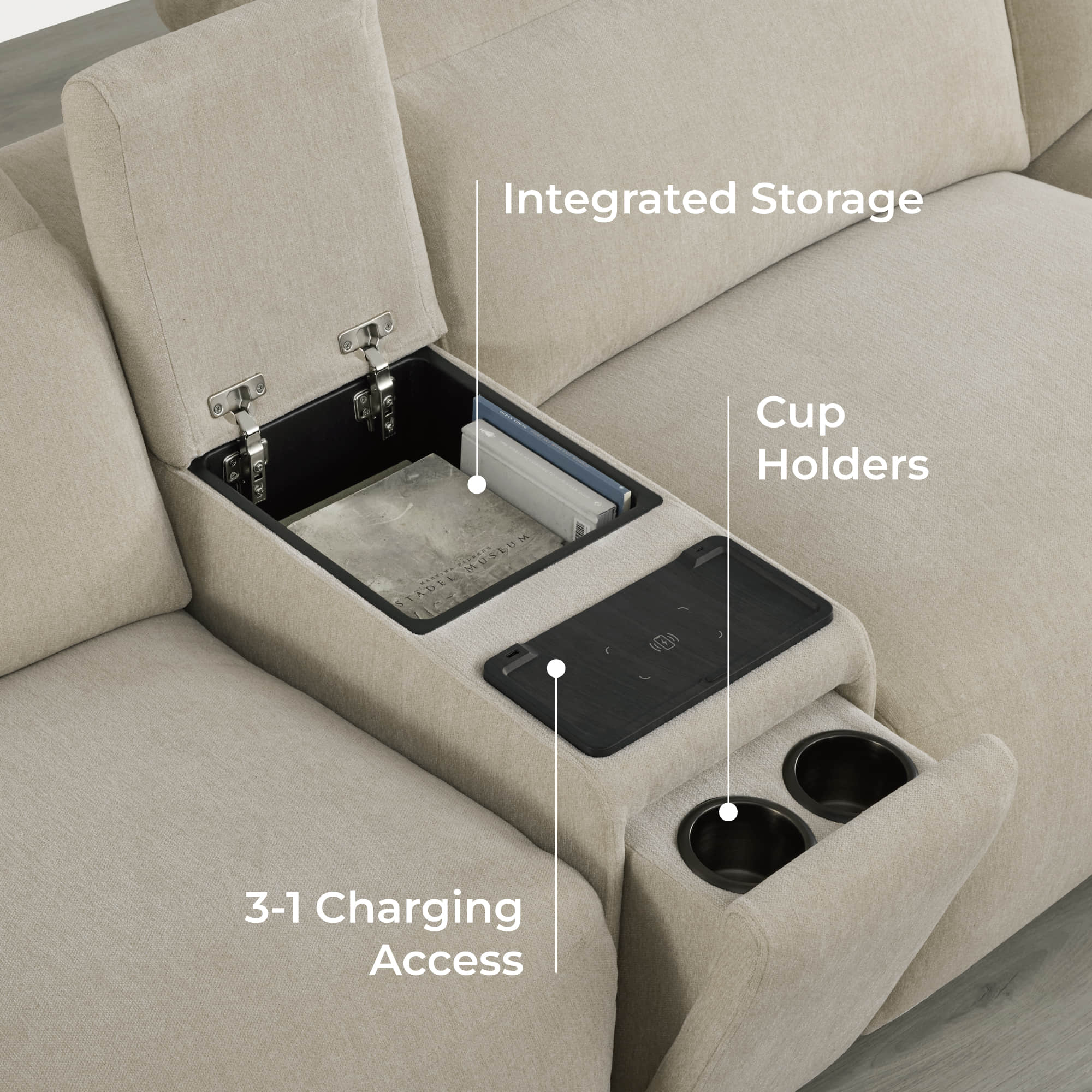 Haley Buttery-Soft 2-Seat Modular Power Reclining Sofa with Power Headrests - Image 62