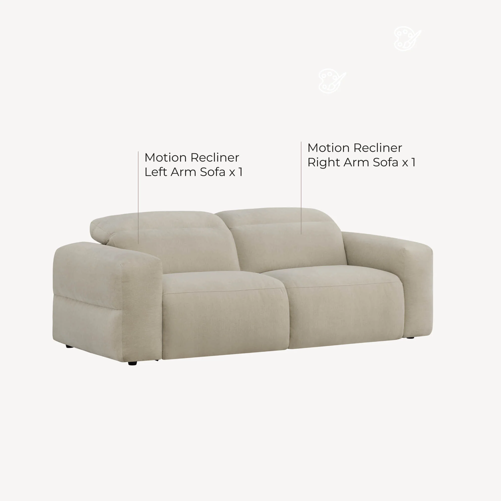 Haley Buttery-Soft 2-Seat Modular Power Reclining Sofa with Power Headrests - Image 56