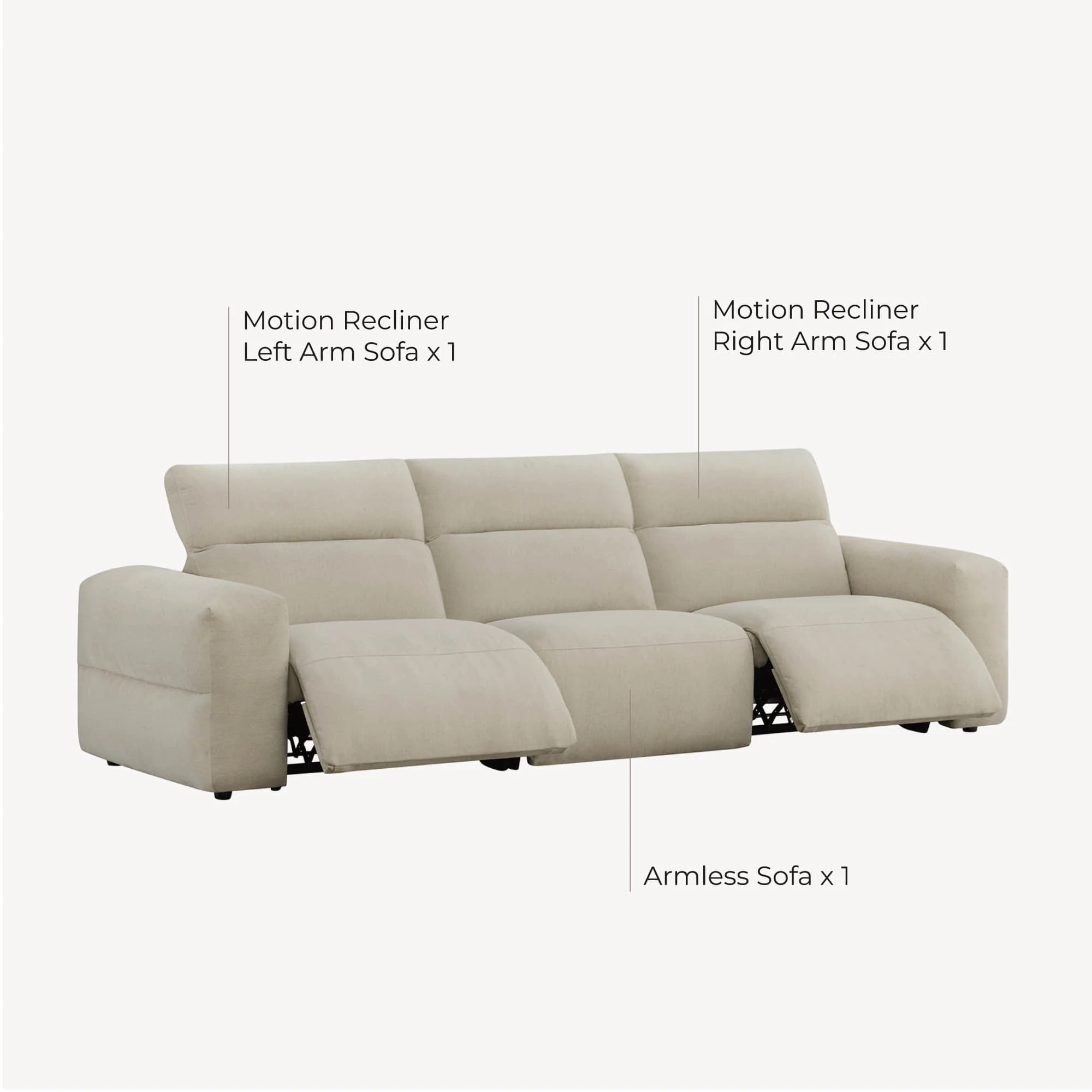 Haley Buttery-Soft 2-Seat Modular Power Reclining Sofa with Power Headrests - Image 57