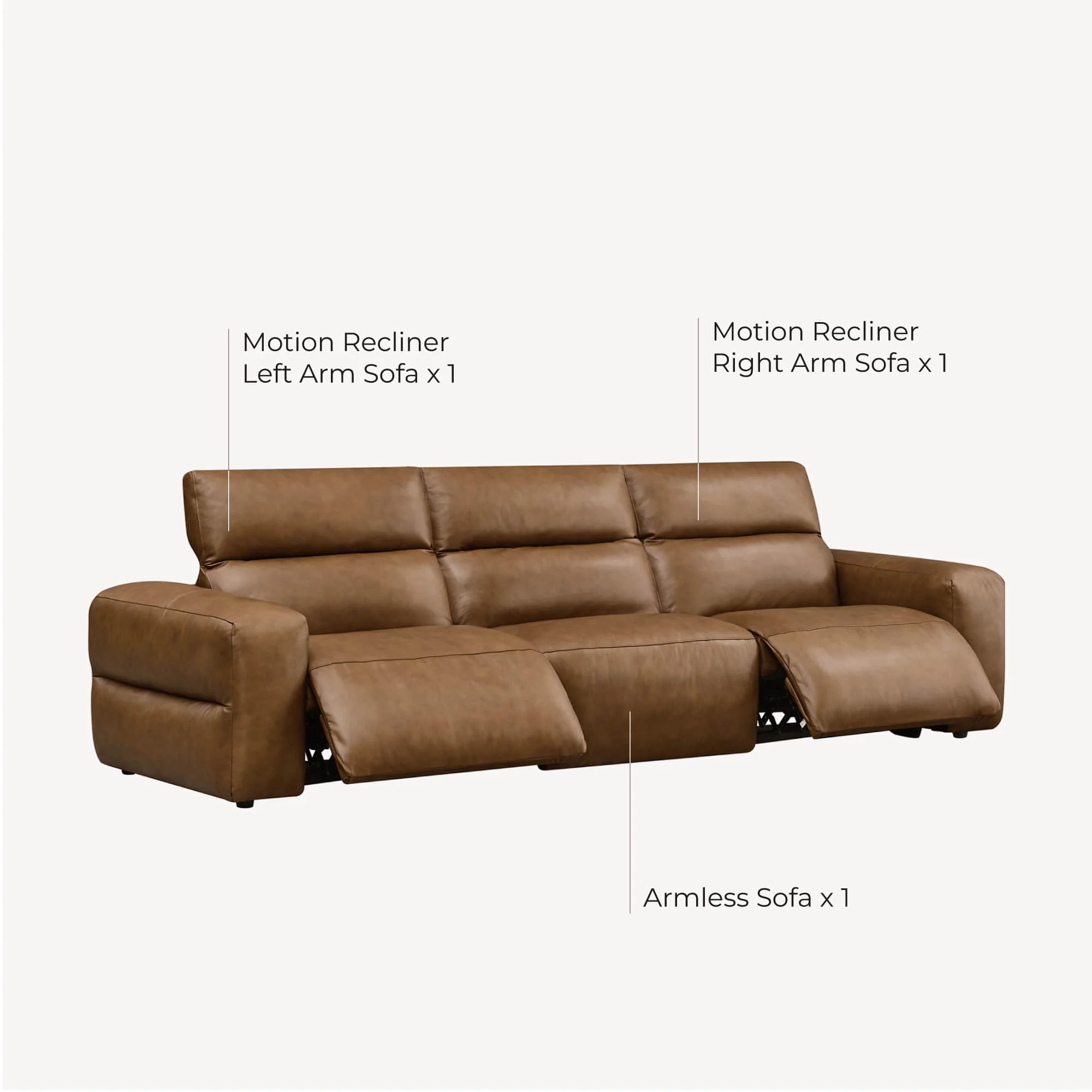 Haley Buttery-Soft 2-Seat Modular Power Reclining Sofa with Power Headrests - Image 60