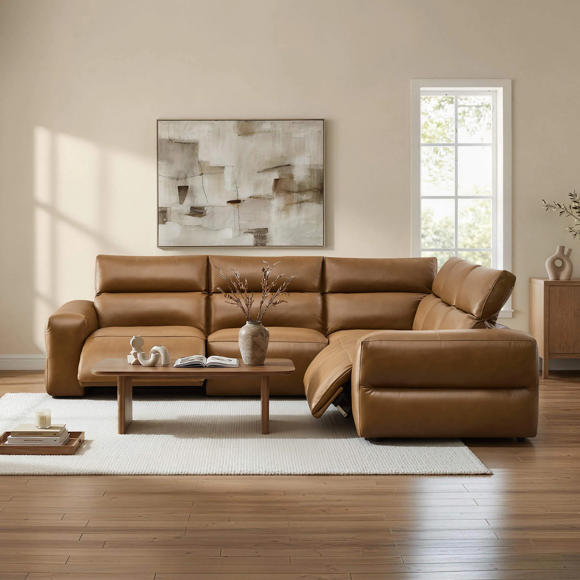 Haley Buttery-Soft 4-Seat Modular Power Reclining Sofa with Power Headrests - Image 7