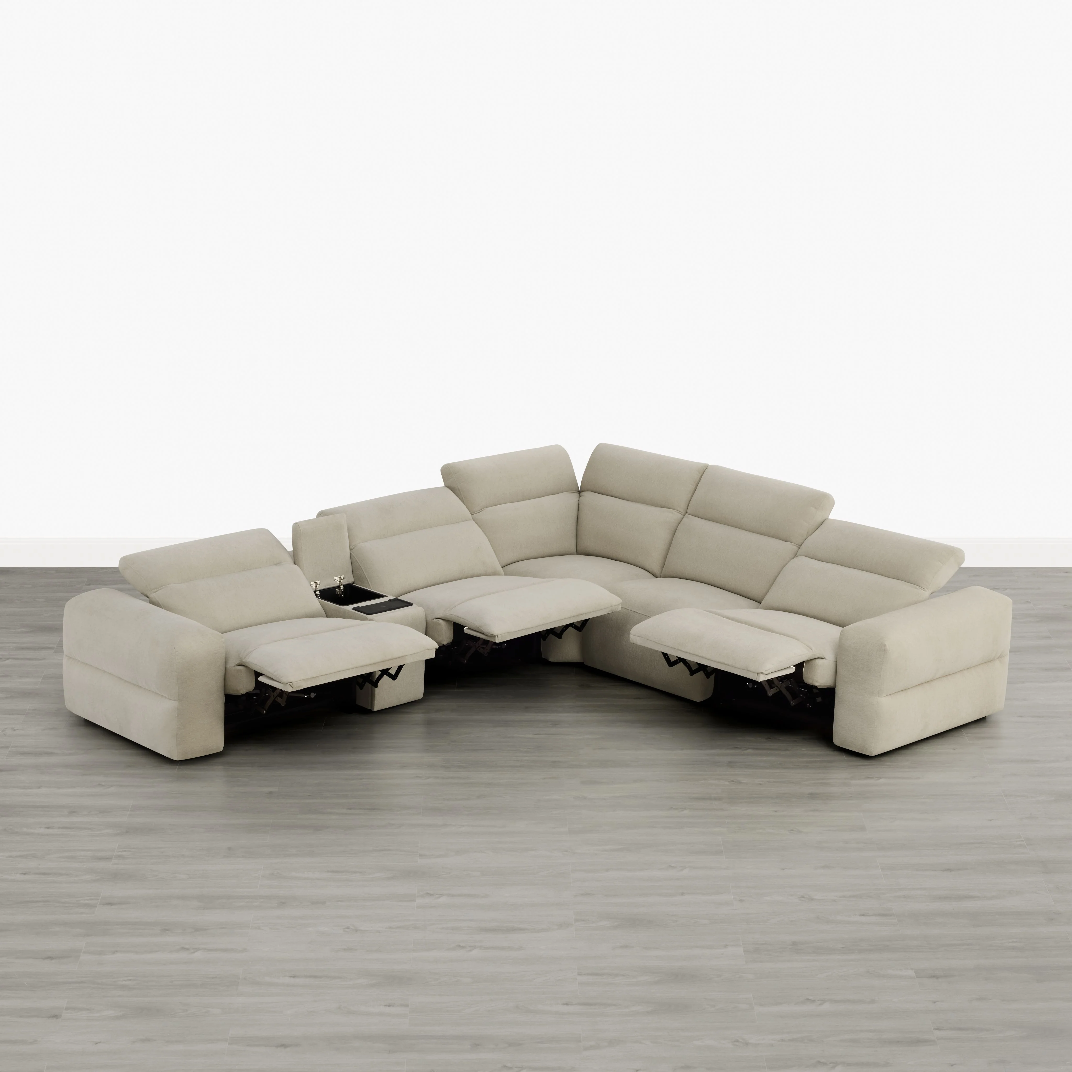 Haley Buttery-Soft 5-Seat Modular Power Reclining Sofa with Power Headrests - Image 10