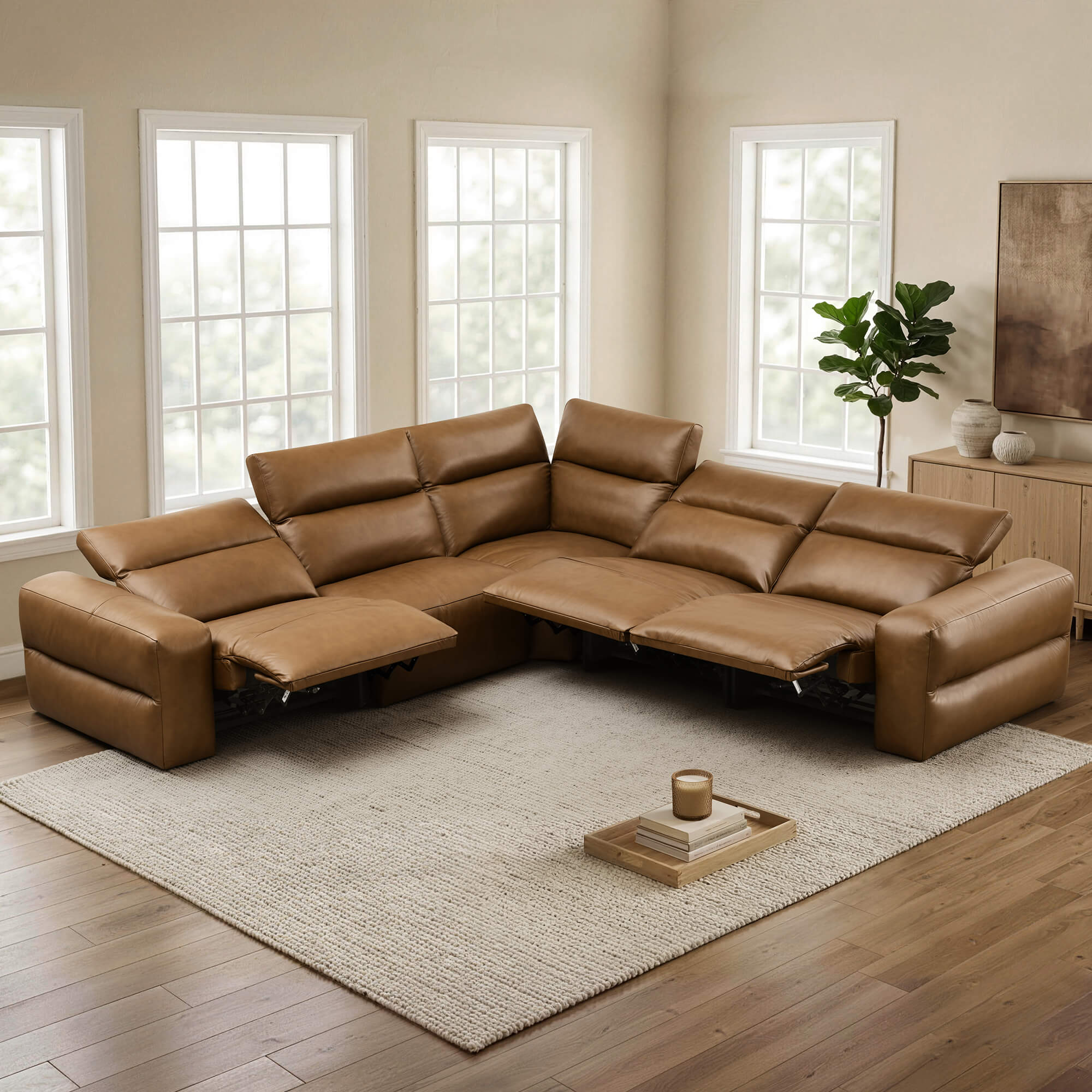 Haley Buttery-Soft 5-Seat Modular Power Reclining Sofa with Power Headrests - Image 40