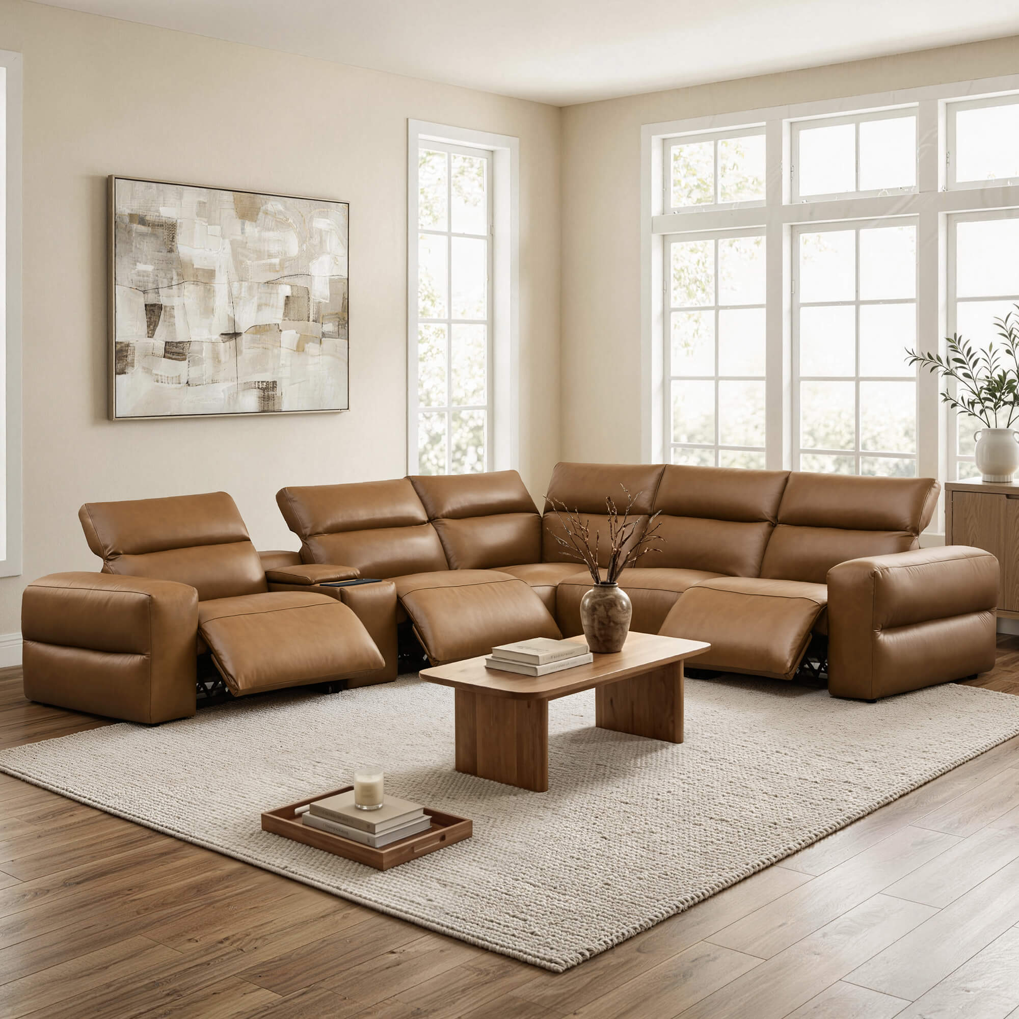 Haley Buttery-Soft 5-Seat Modular Power Reclining Sofa with Power Headrests - Image 41