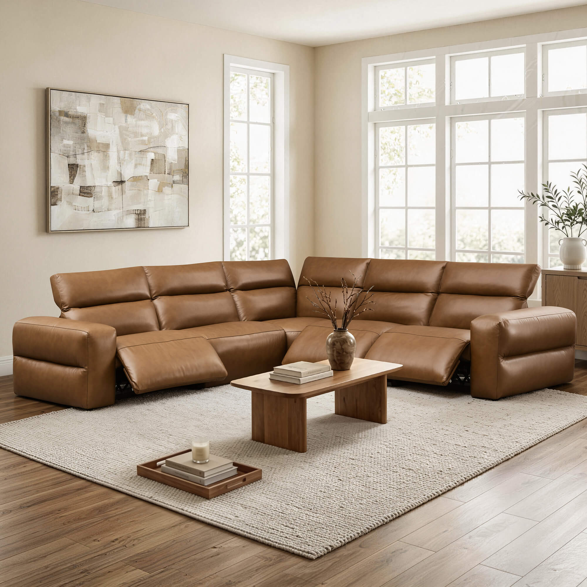 Haley Buttery-Soft 5-Seat Modular Power Reclining Sofa with Power Headrests - Image 42
