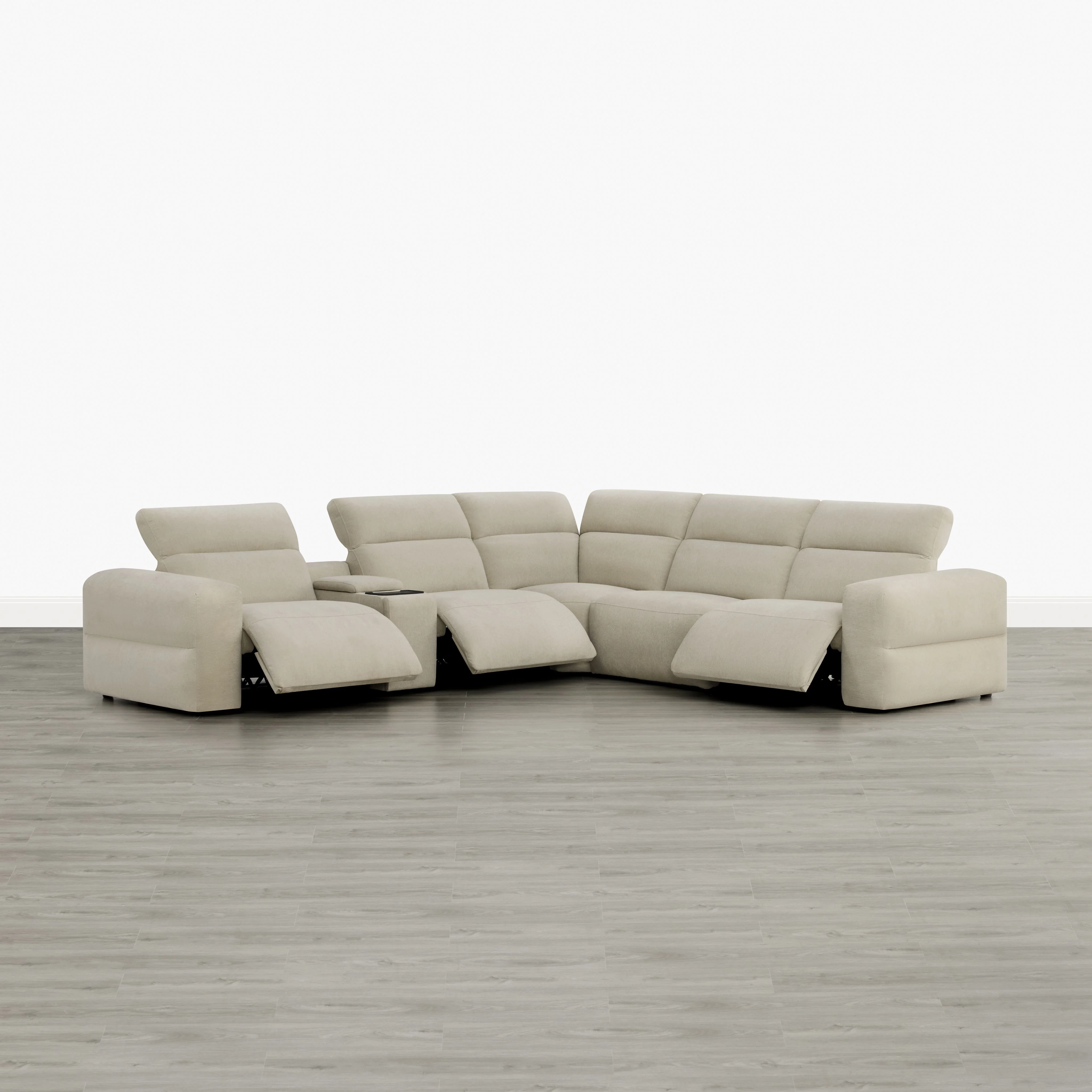 Haley Buttery-Soft 5-Seat Modular Power Reclining Sofa with Power Headrests - Image 8