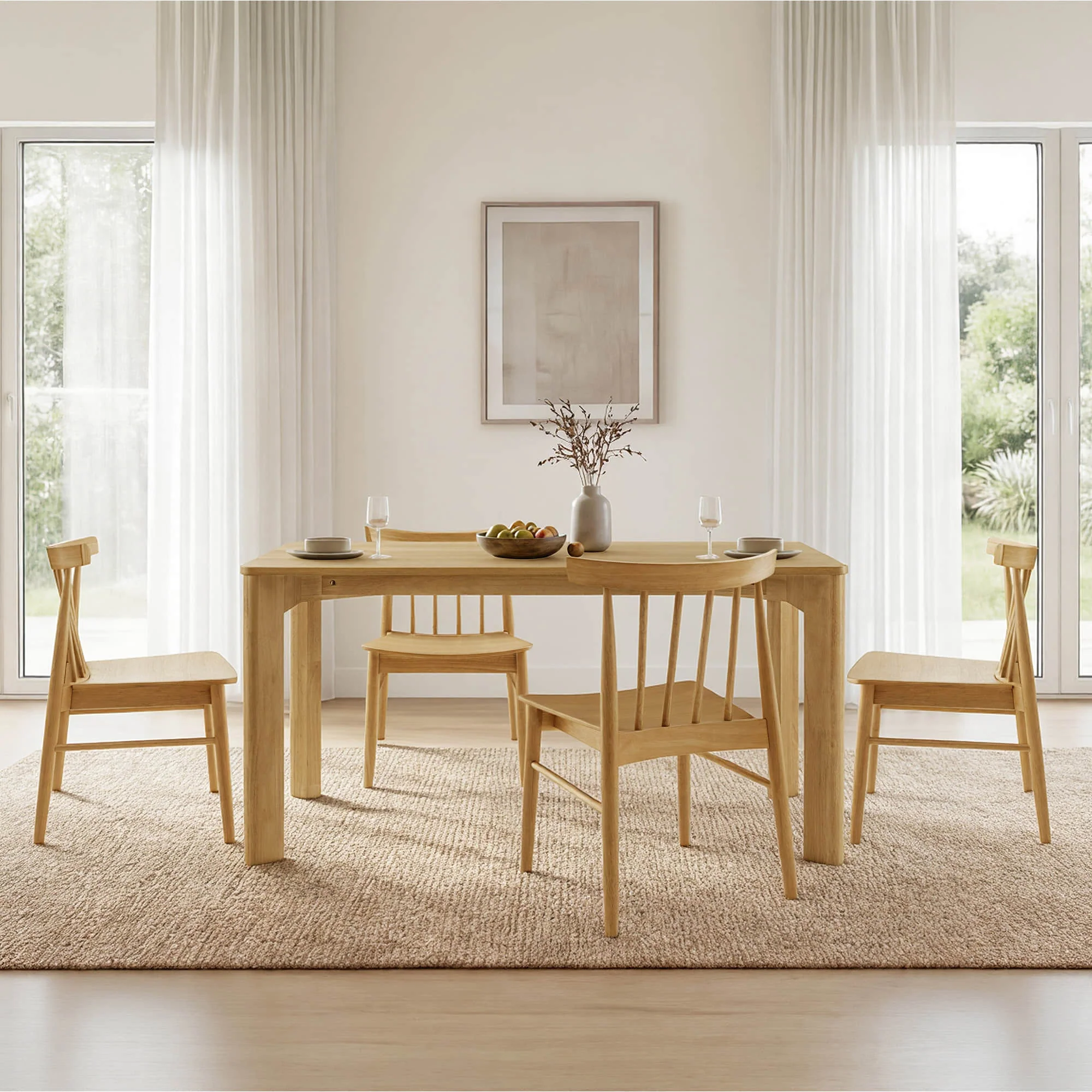 Hanna Mid-century Windsor Solid Wood Dining Chair(Set of 2) - Image 39