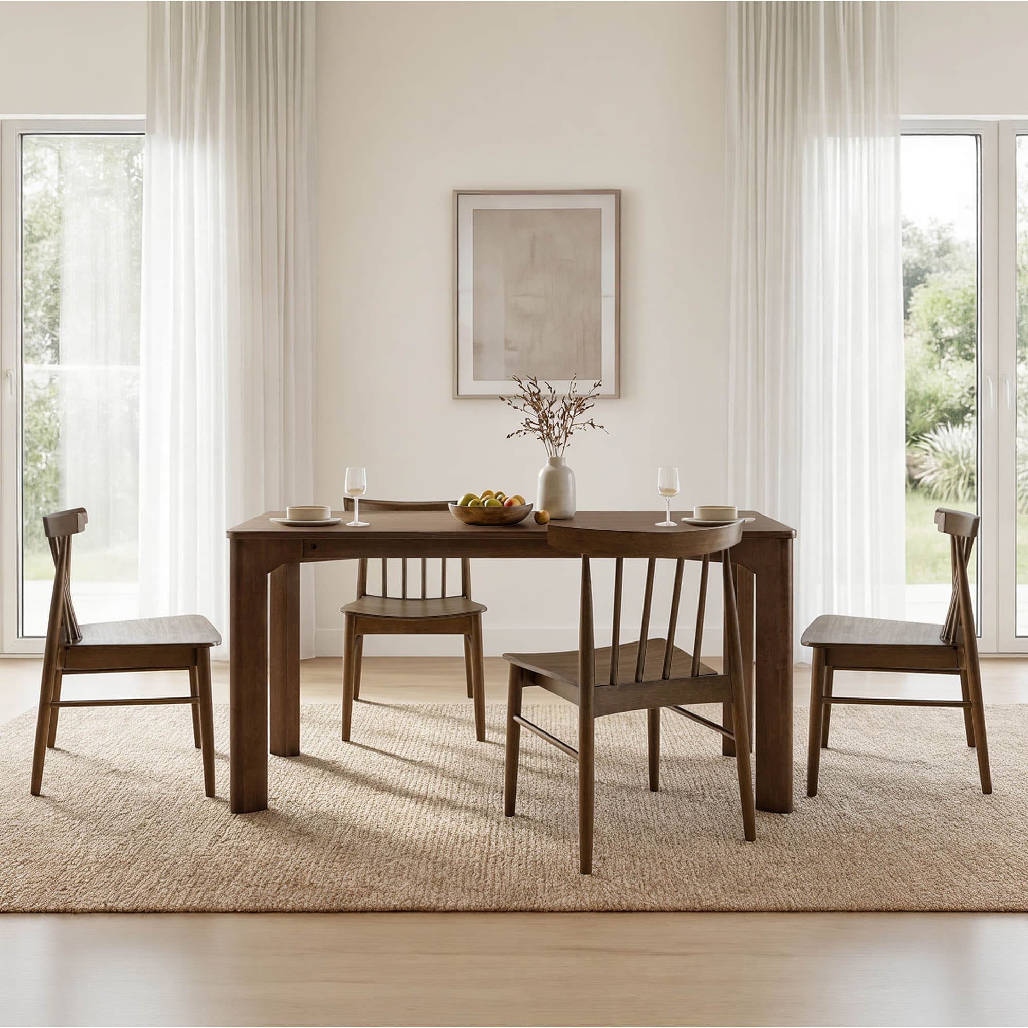 Hanna Mid-century Windsor Solid Wood Dining Chair(Set of 2) - Image 43