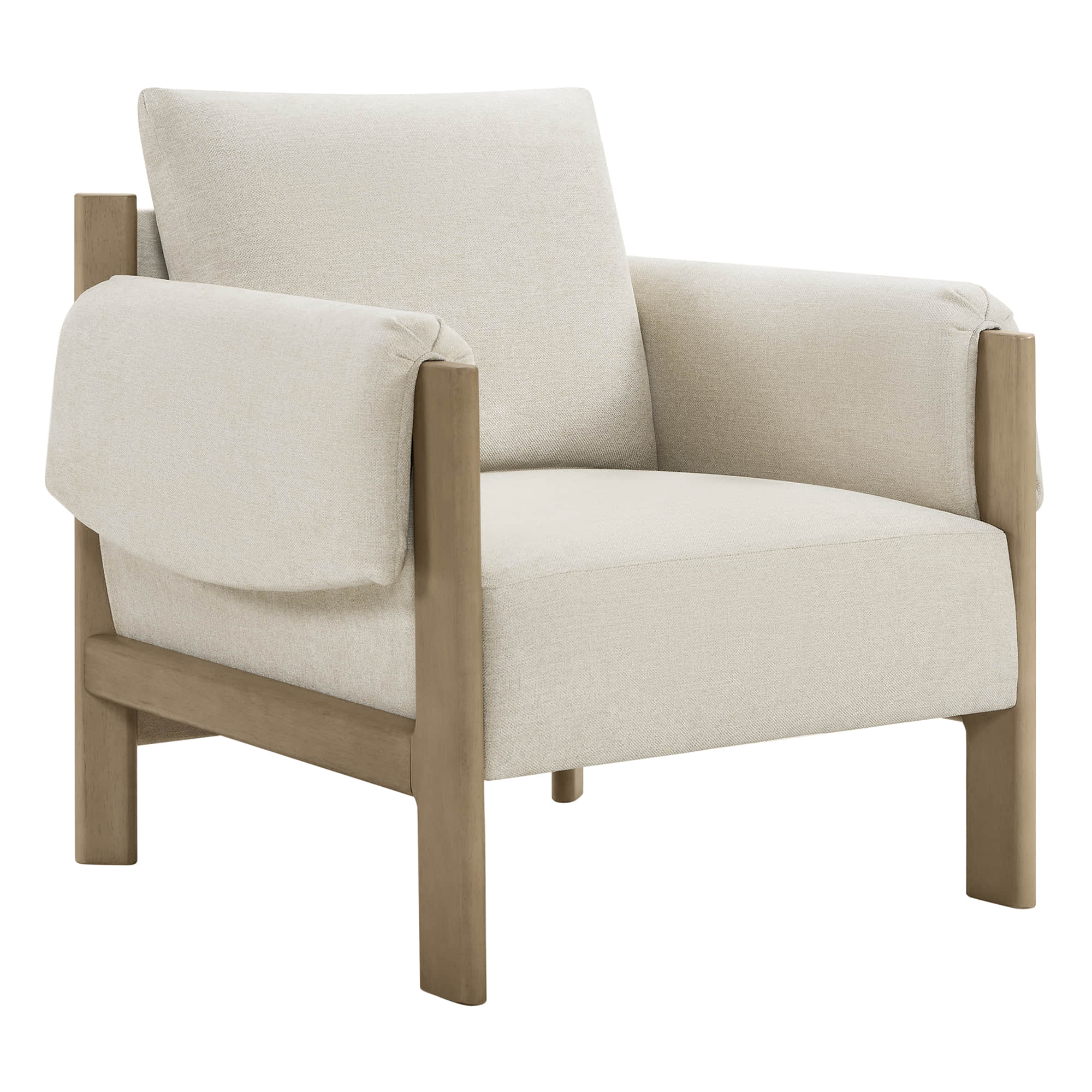 Harbor Upholstered Accent Chair with Wooden Frame - Image 7