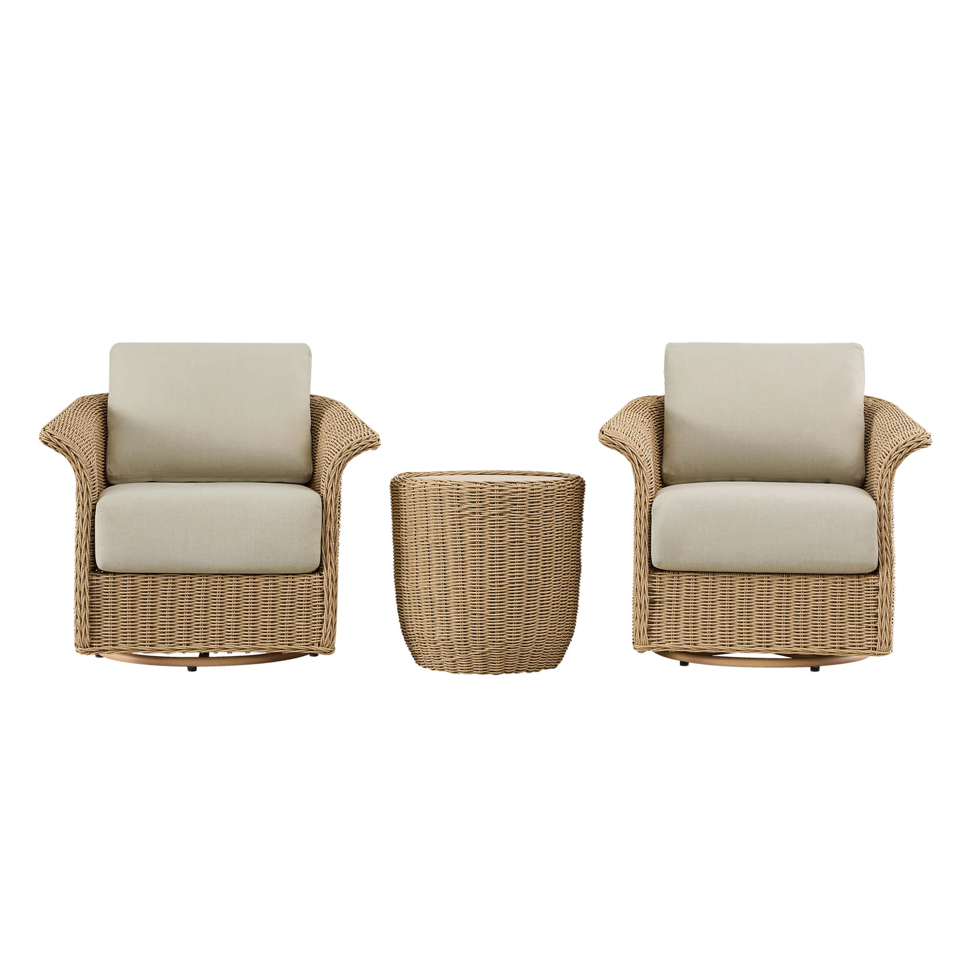 Haven Wicker Woven Outdoor Bistro Set - Image 14