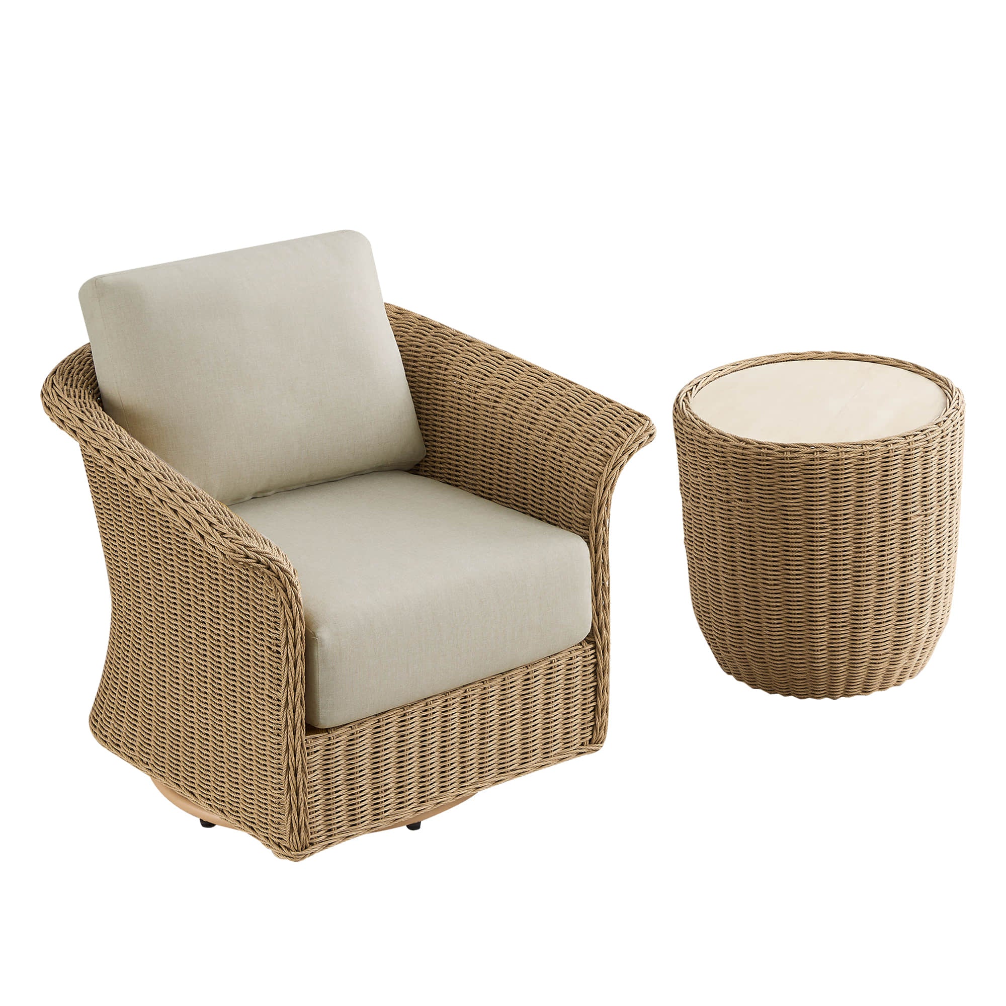 Haven Wicker Woven Outdoor Bistro Set - Image 23