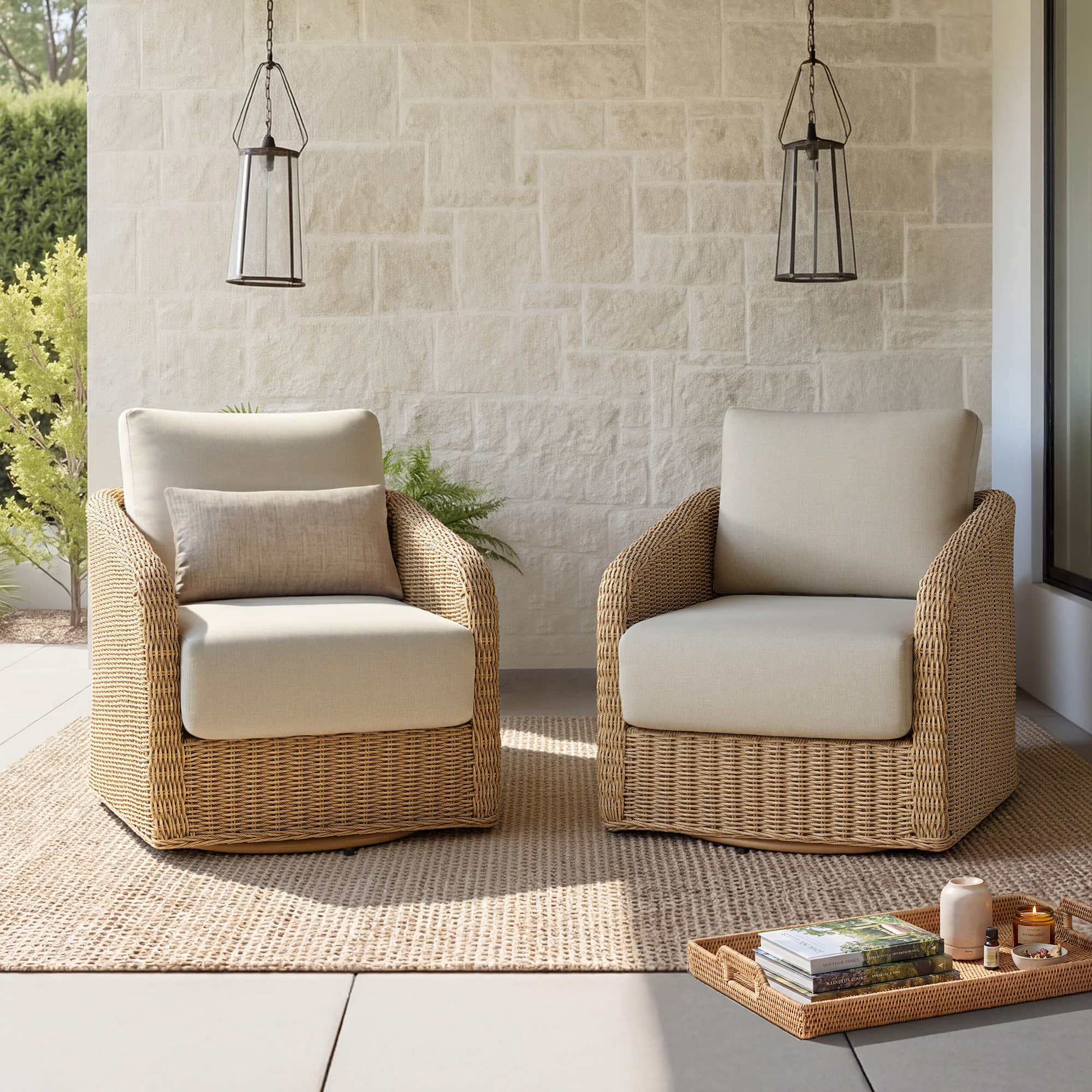 Haven Wicker Woven Outdoor Bistro Set - Image 42