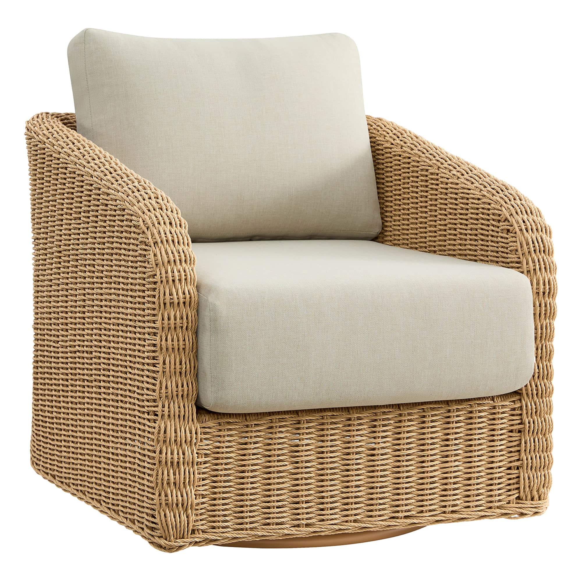 Haven Wicker Woven Outdoor Swivel Chair (Set of 2) - Image 13